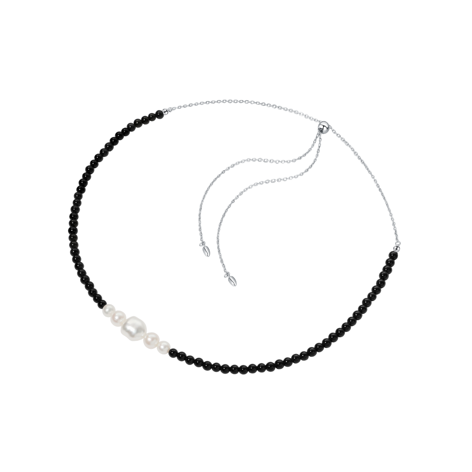 Ink Cloud Beaded Necklace (Gradual)