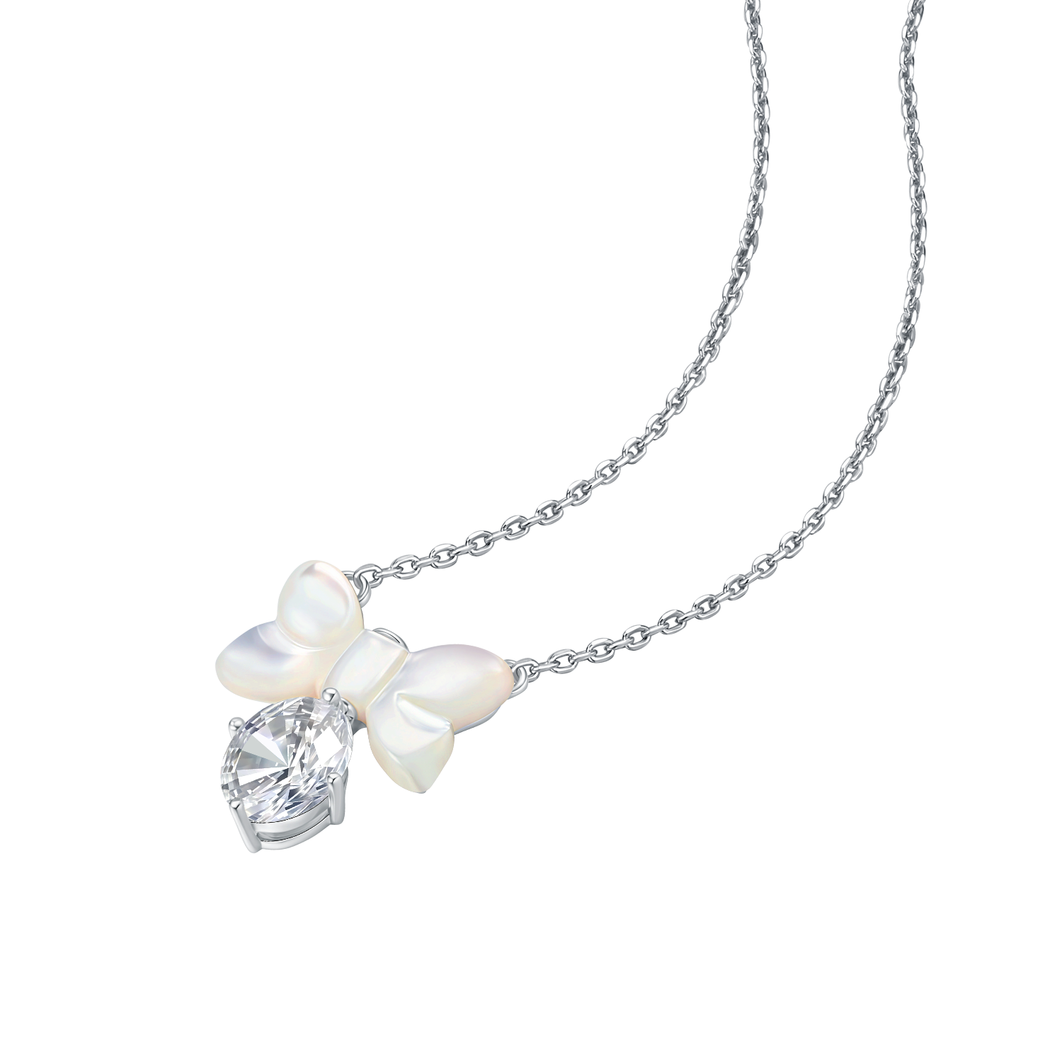 White Romance Pendant Necklaces