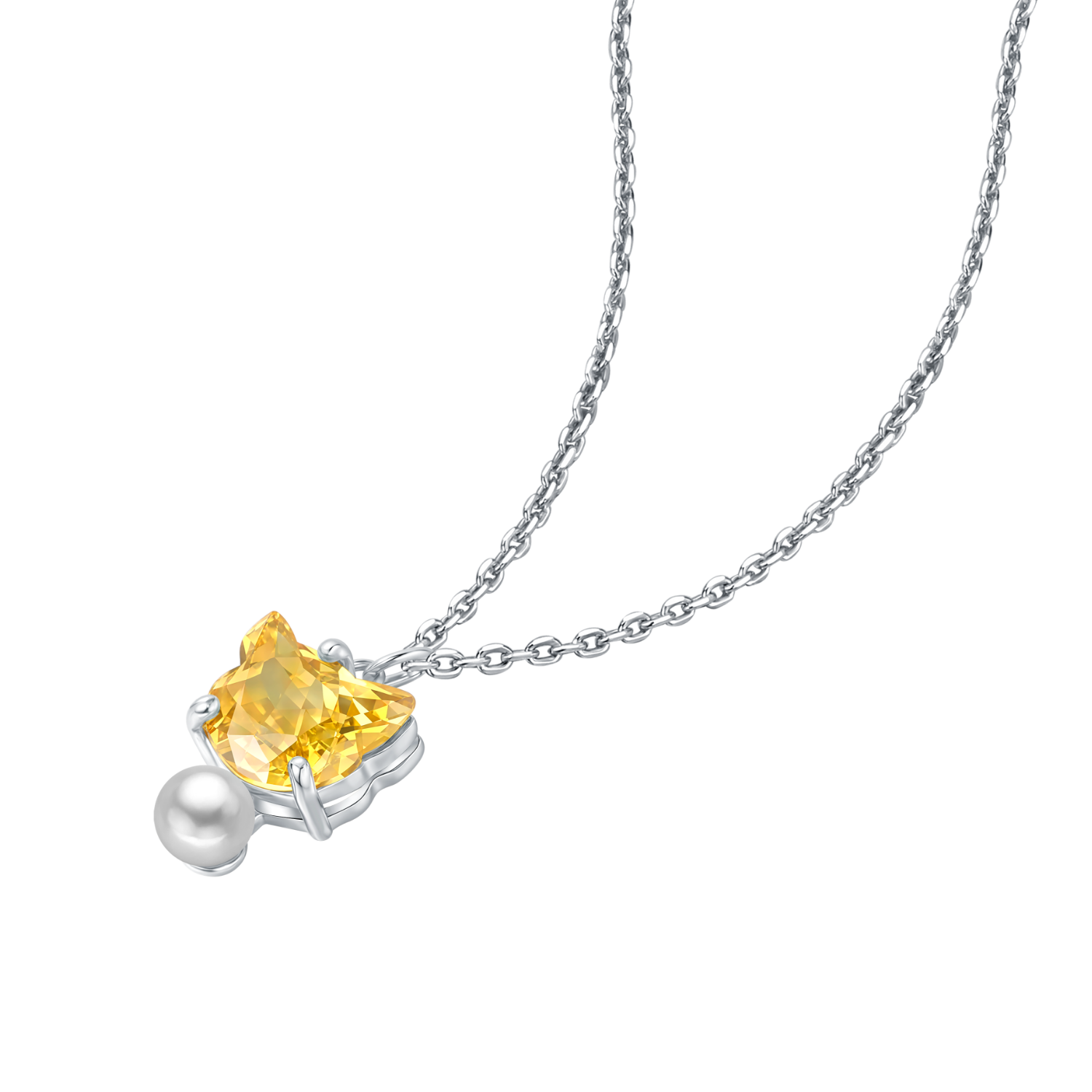 Fortune Kitten Pendant Necklace