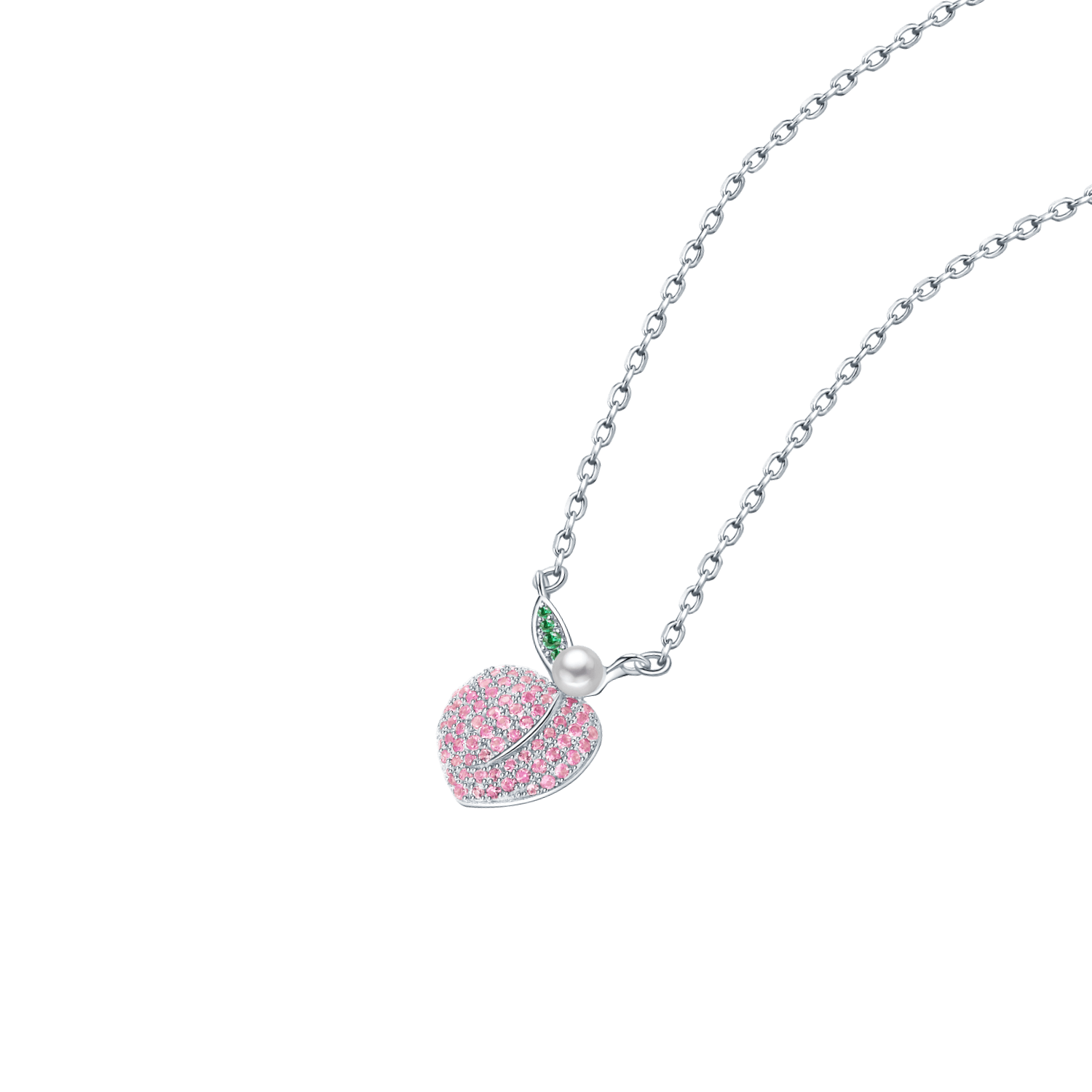 Peach Pendant Necklace