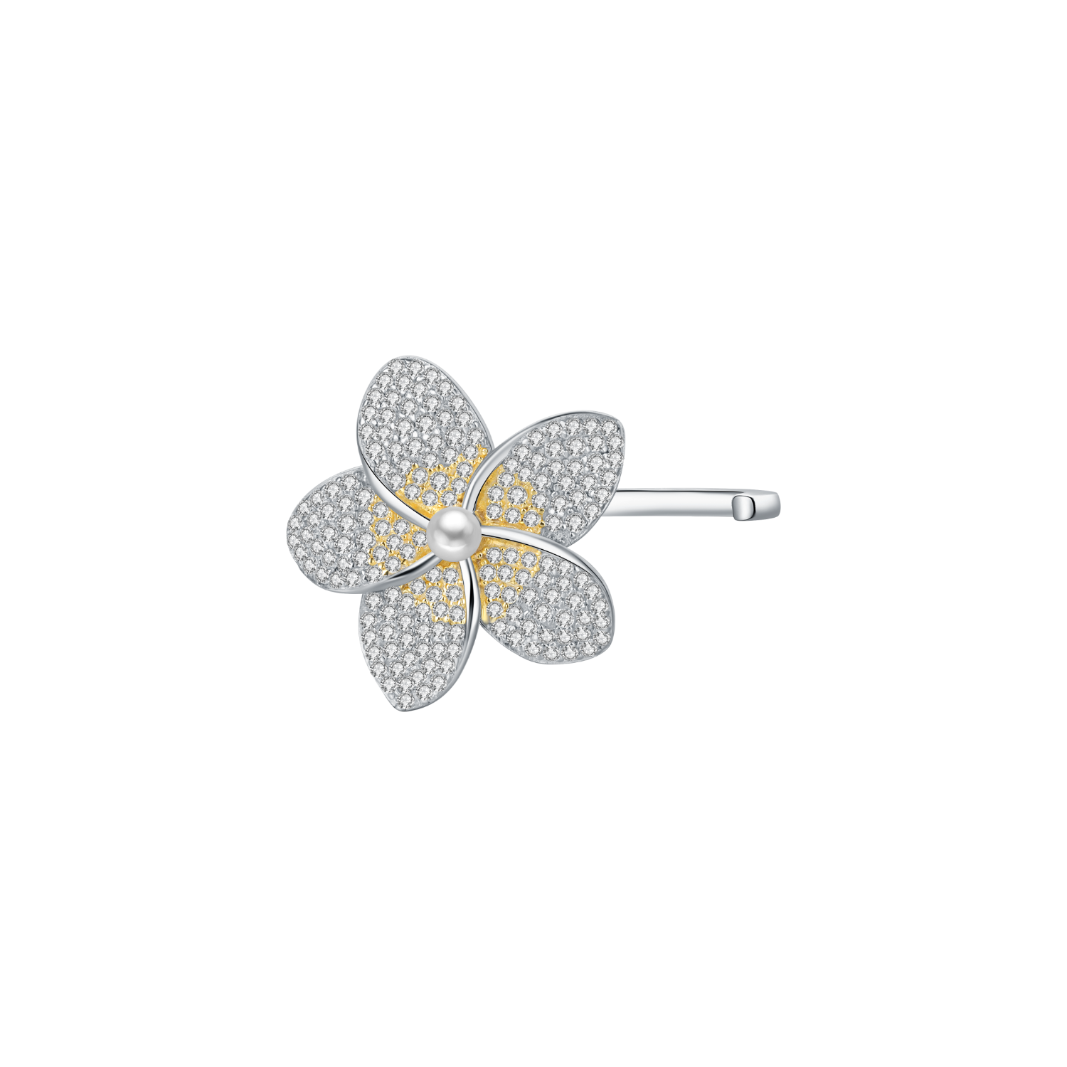 Frangipani Pave Ring