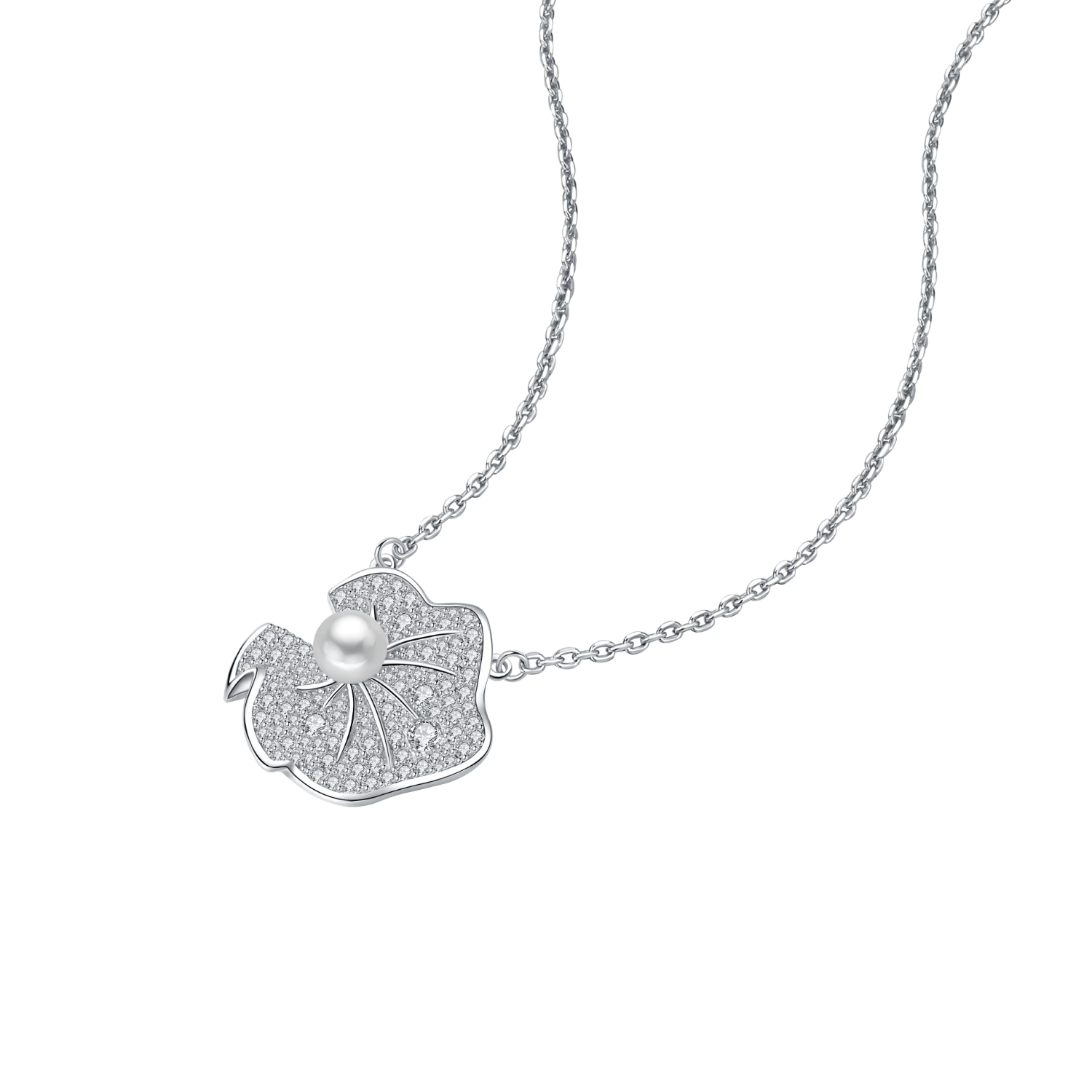 Lotus Leaf Pendant Necklace