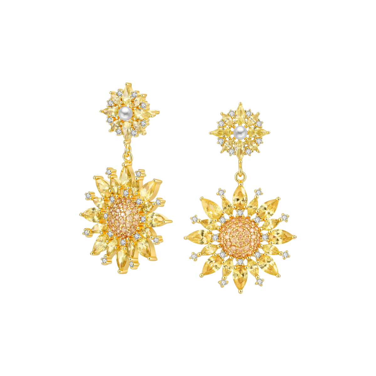 Sunflower Drop Earrings (Single)