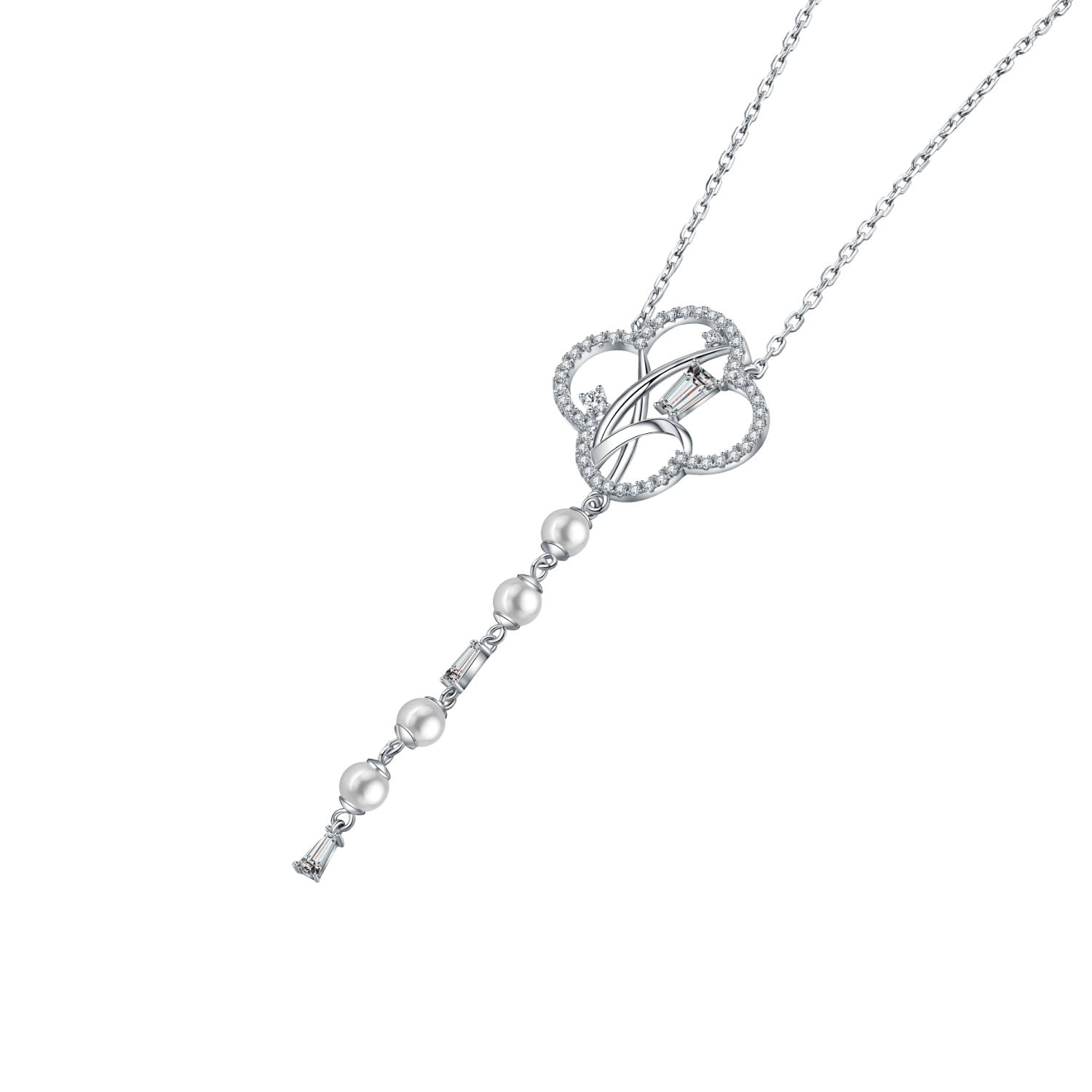 Orchid Lariat Necklace