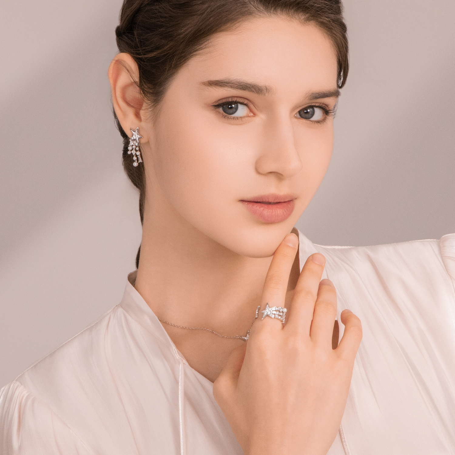 Shooting Star Pave Ring