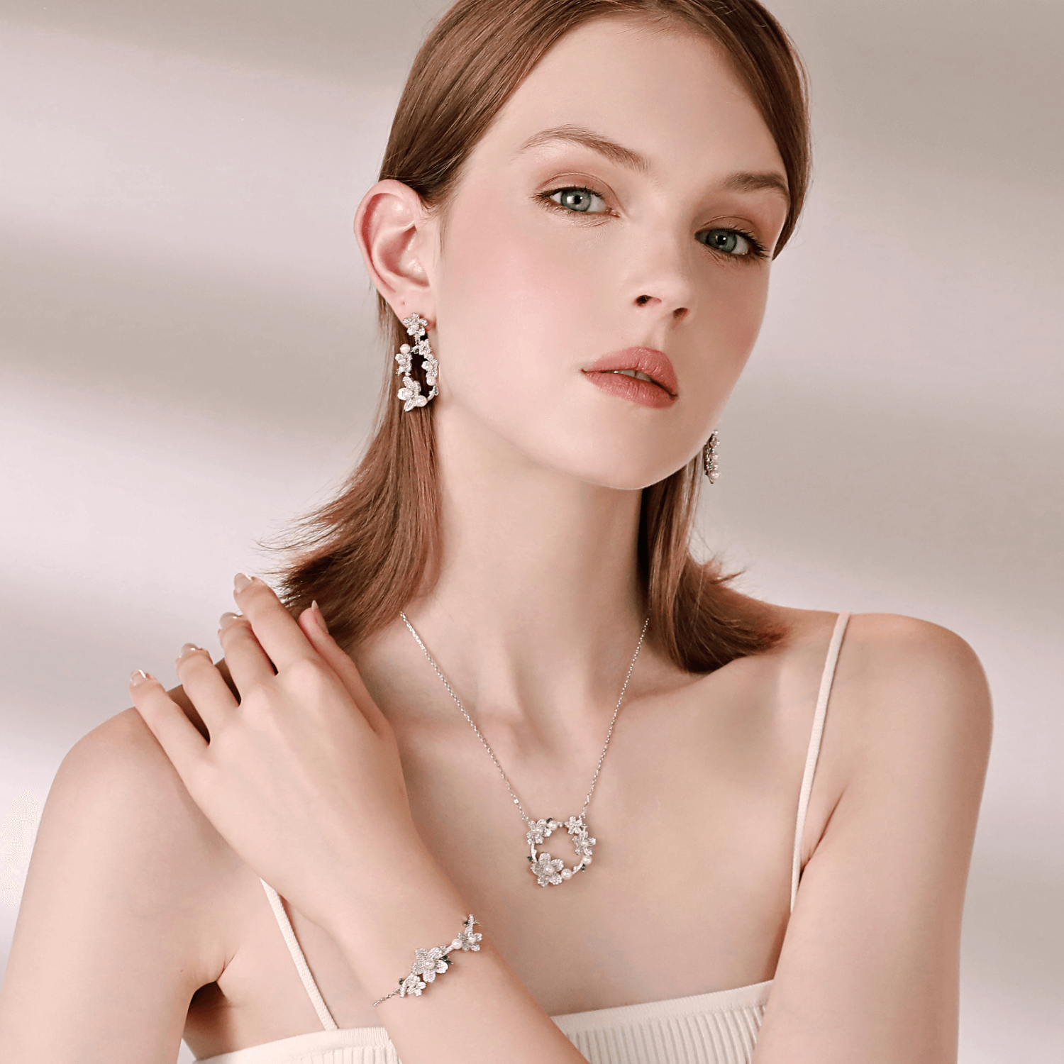 Cherry Blossom Pave Bracelet