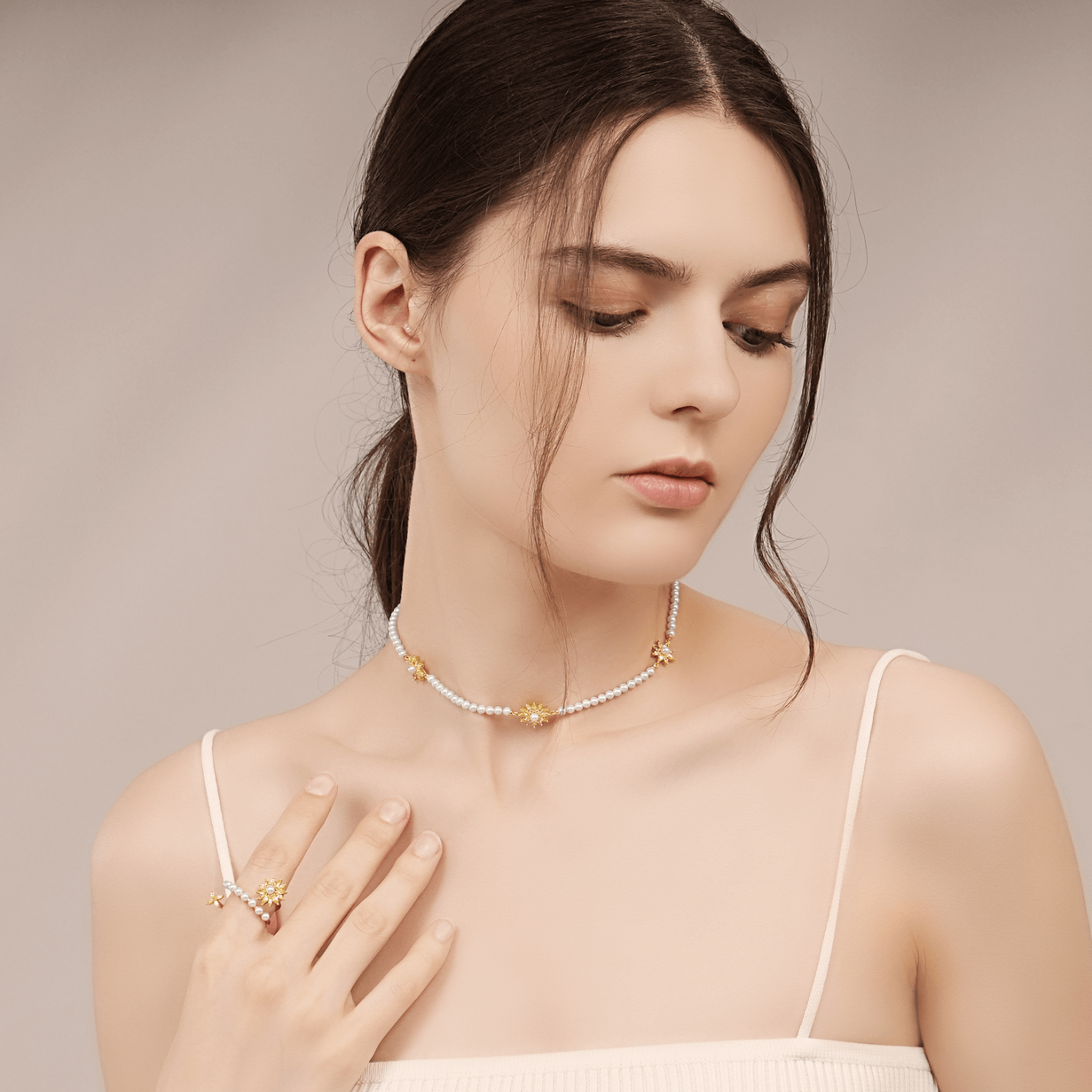 Sunflower Choker Necklace