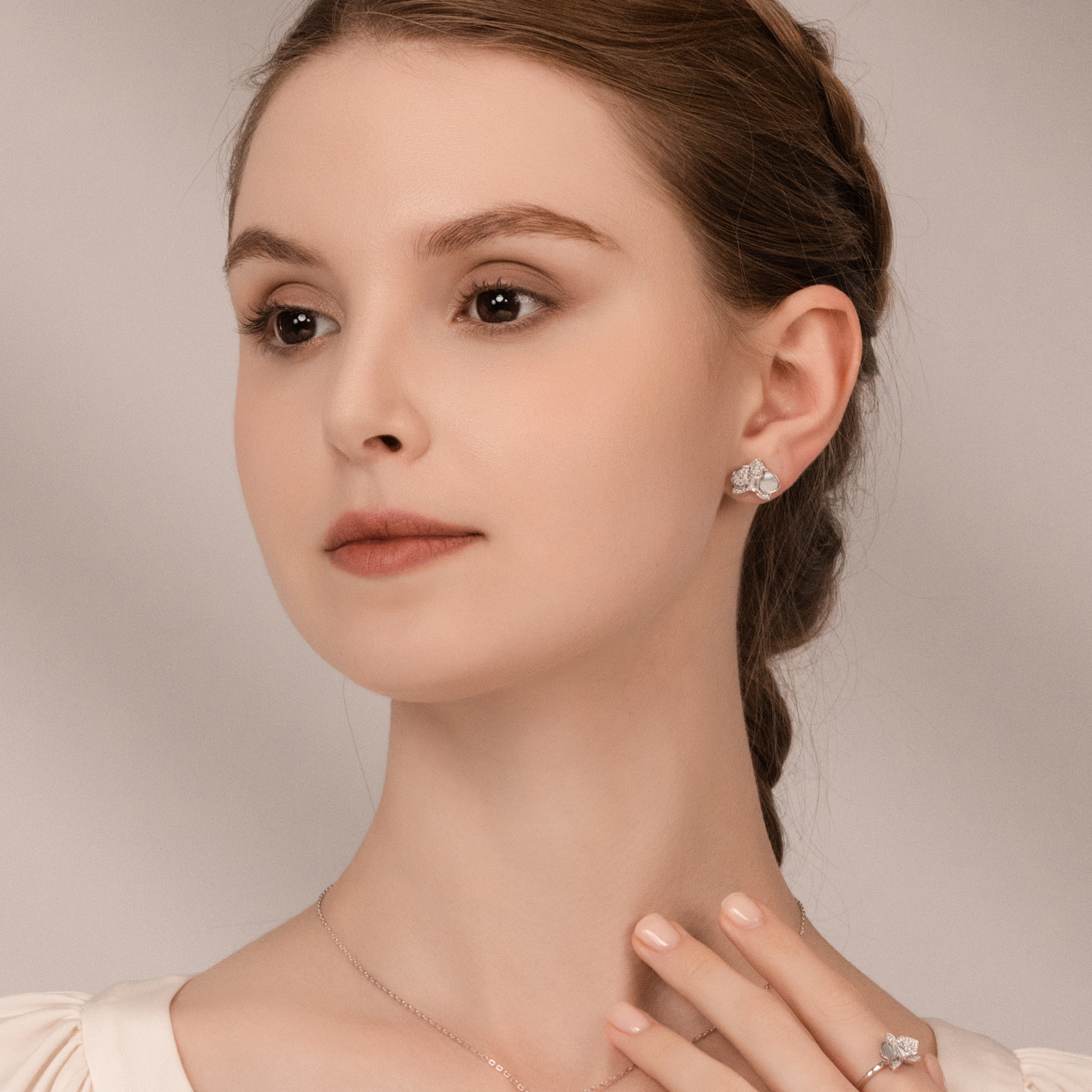 Butterfly Orchid Stud Earrings