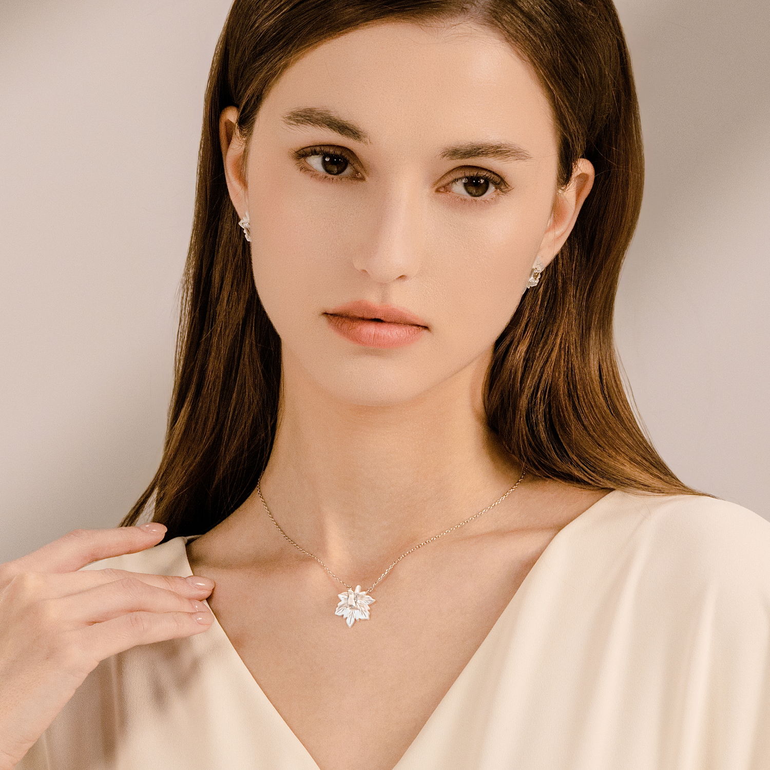 Moonlit Maple Pendant Necklace