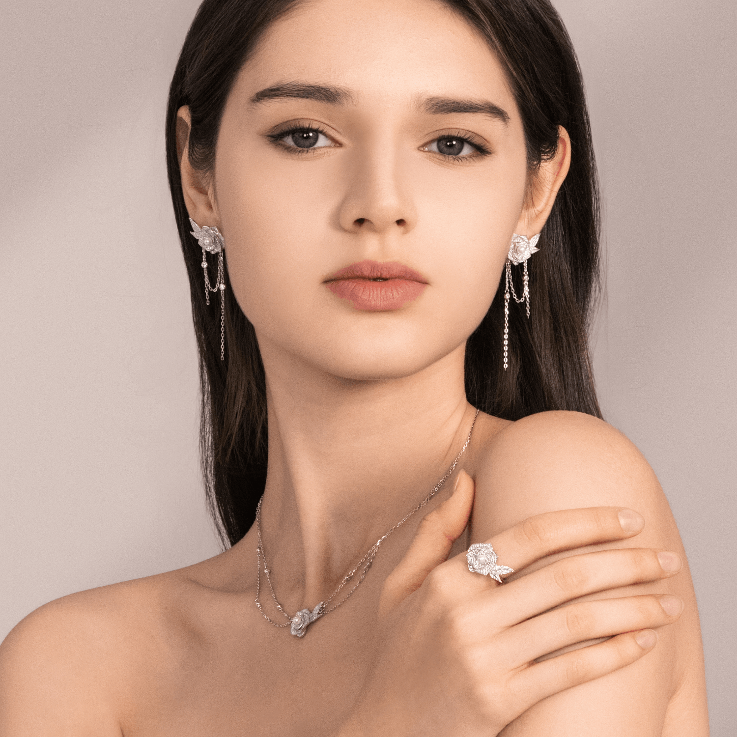 Rose Pave Ring