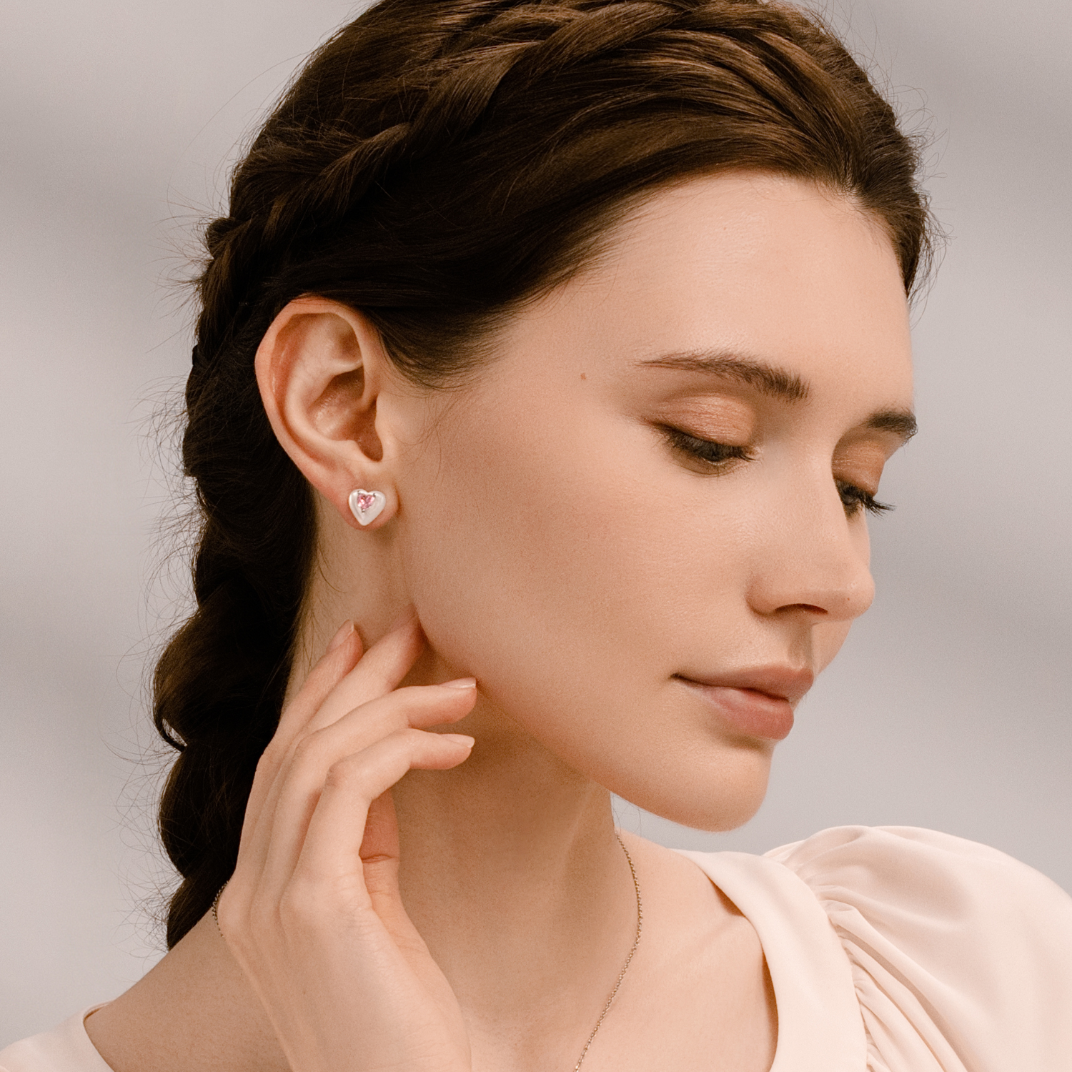 Peachy Spark Stud Earrings