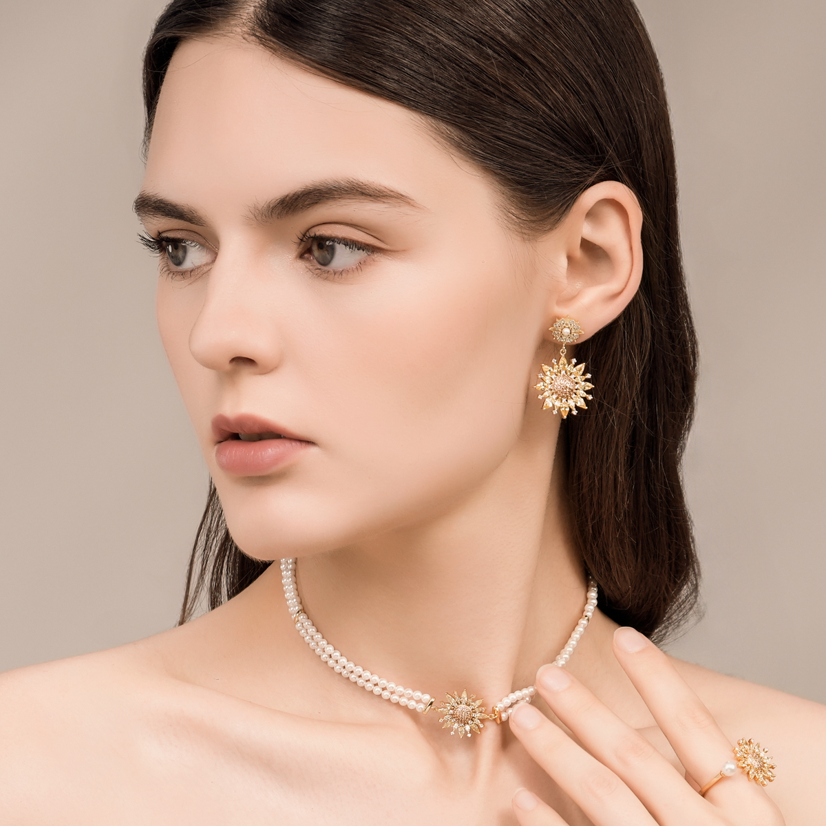 Sunflower Drop Earrings (Single)
