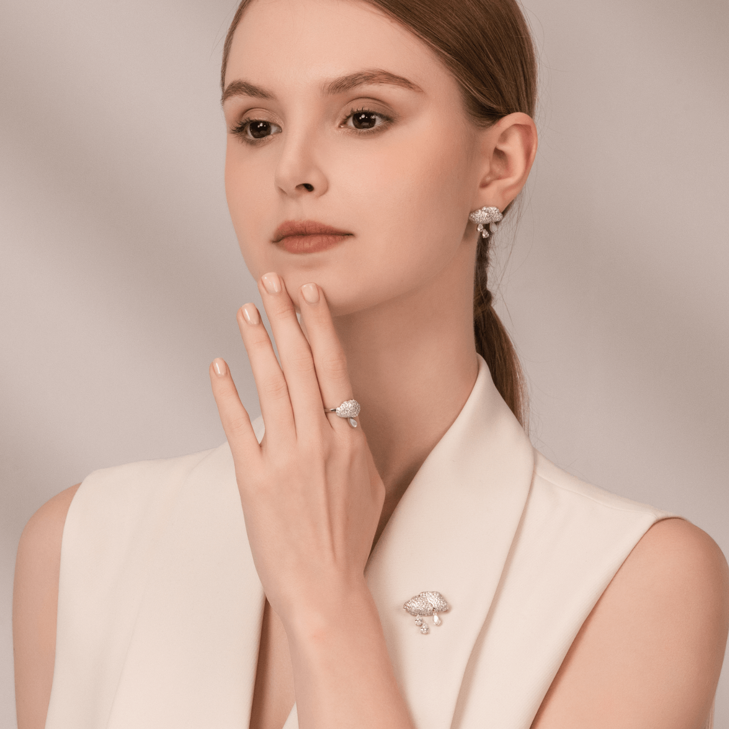 Spring Rain Pave Ring