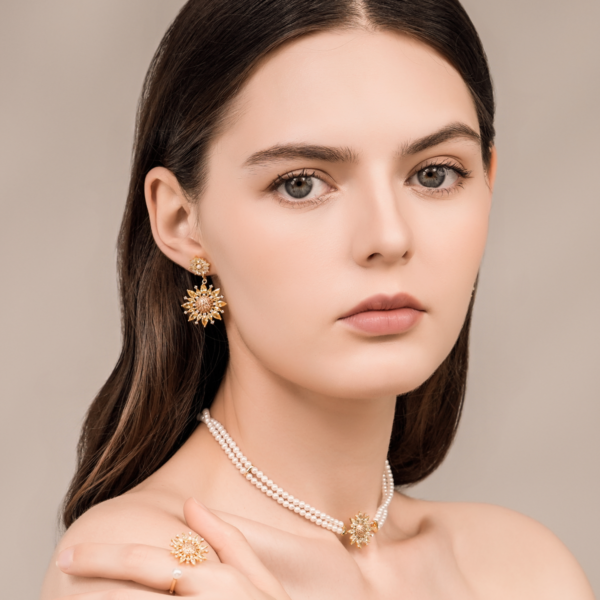 Sunflower Drop Earrings (Single)