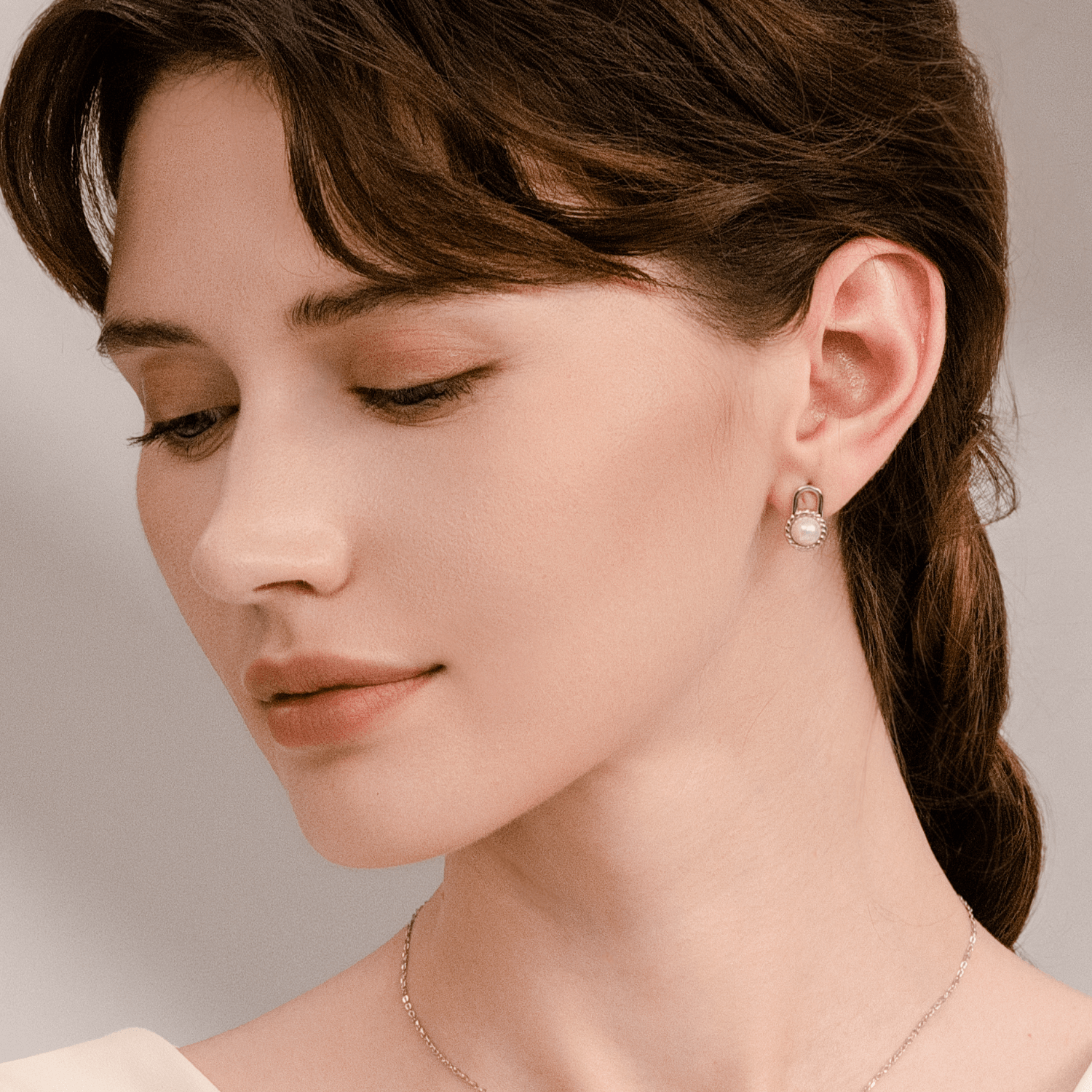 Little Lock Stud Earrings