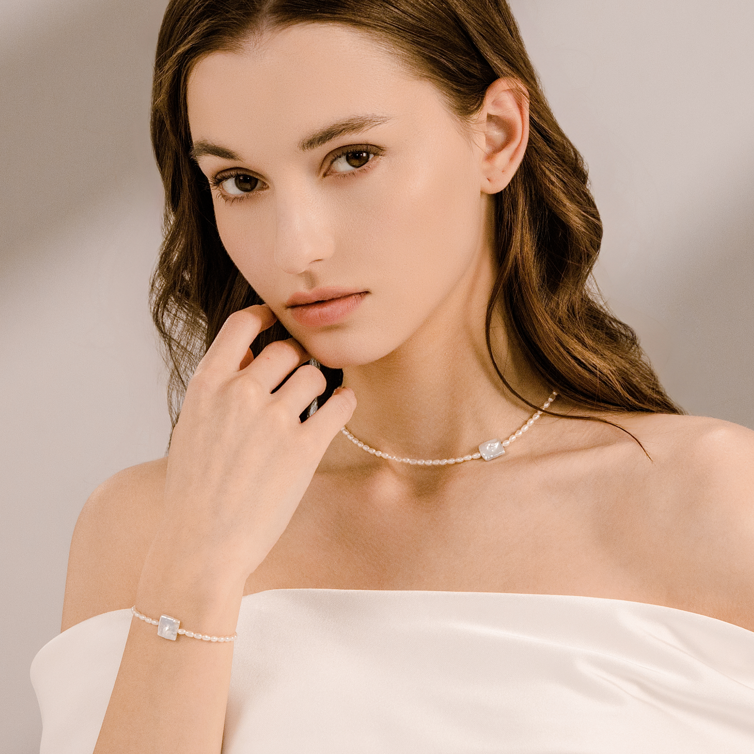 White Dew Beaded Bracelet