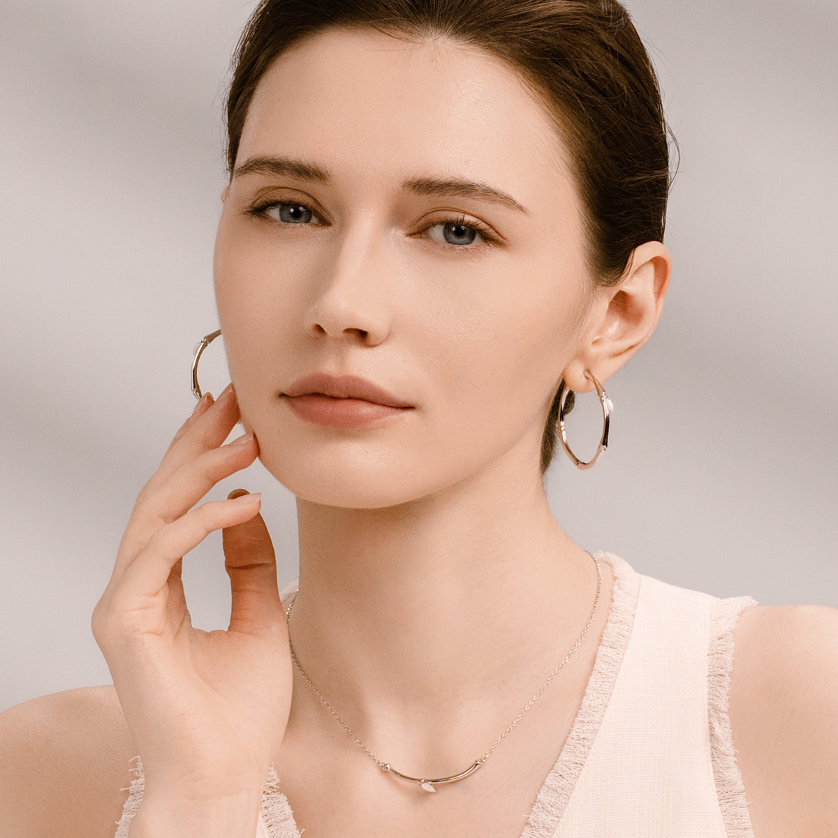 Bamboo Breeze Hoop Earrings