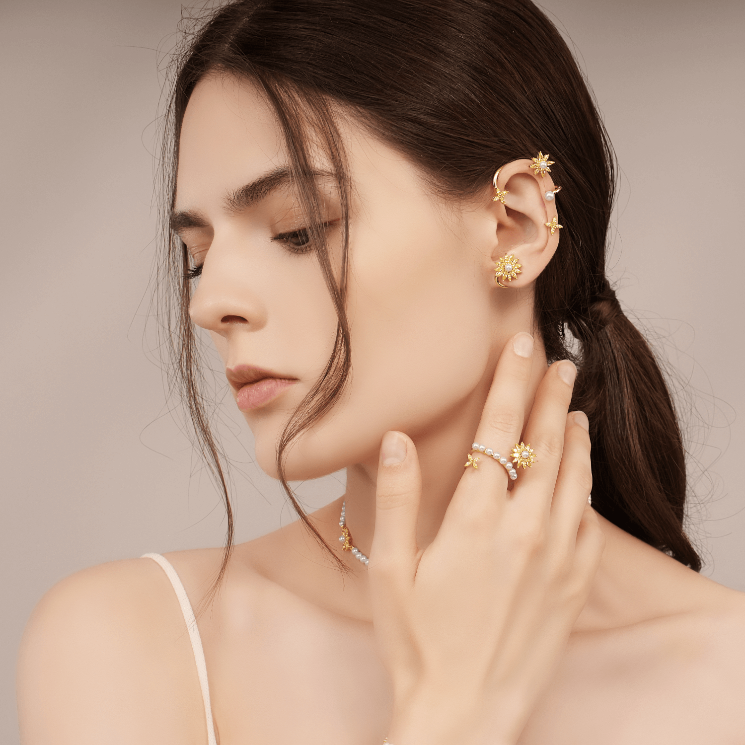 Sunflower Ear Cuff