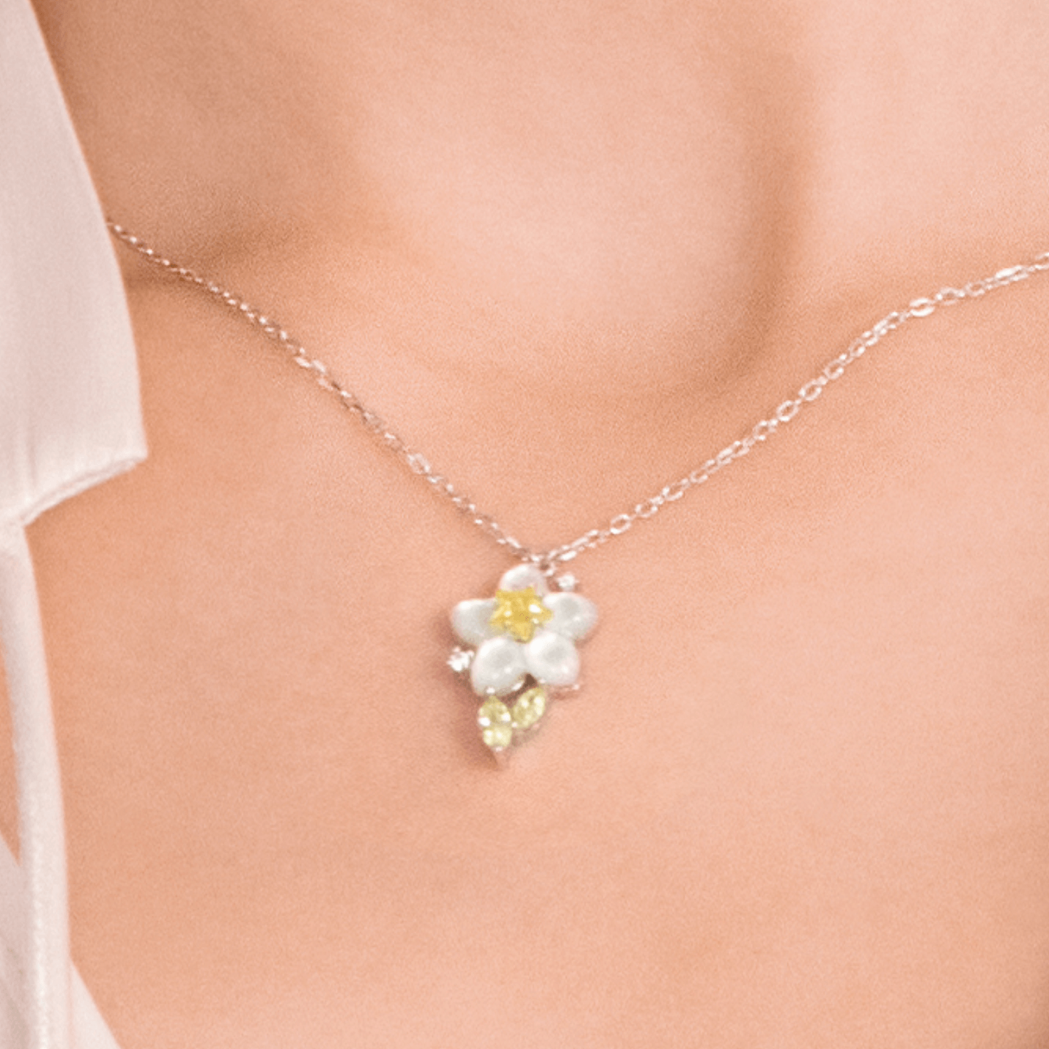 Pear Blossom Pendant Necklace