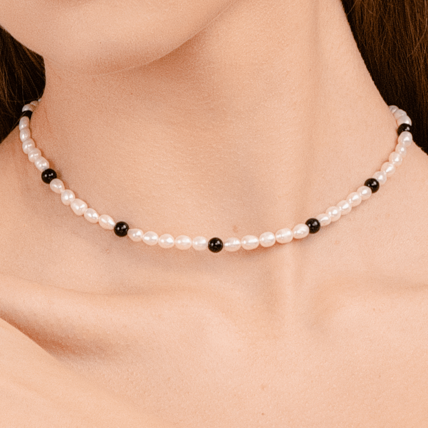 Ink Cloud Beaded Necklace