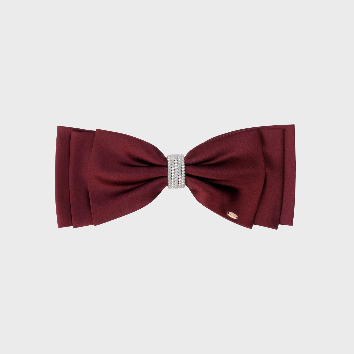 Satin Pearl Large Hair Barrette (3 layered & 5 Strands)