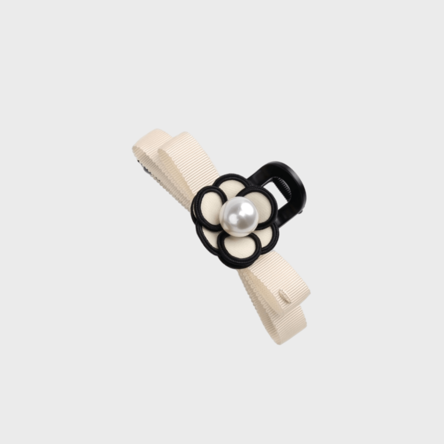 Camellia Pearl Large Hair Claw (Bow & 1 Bead)