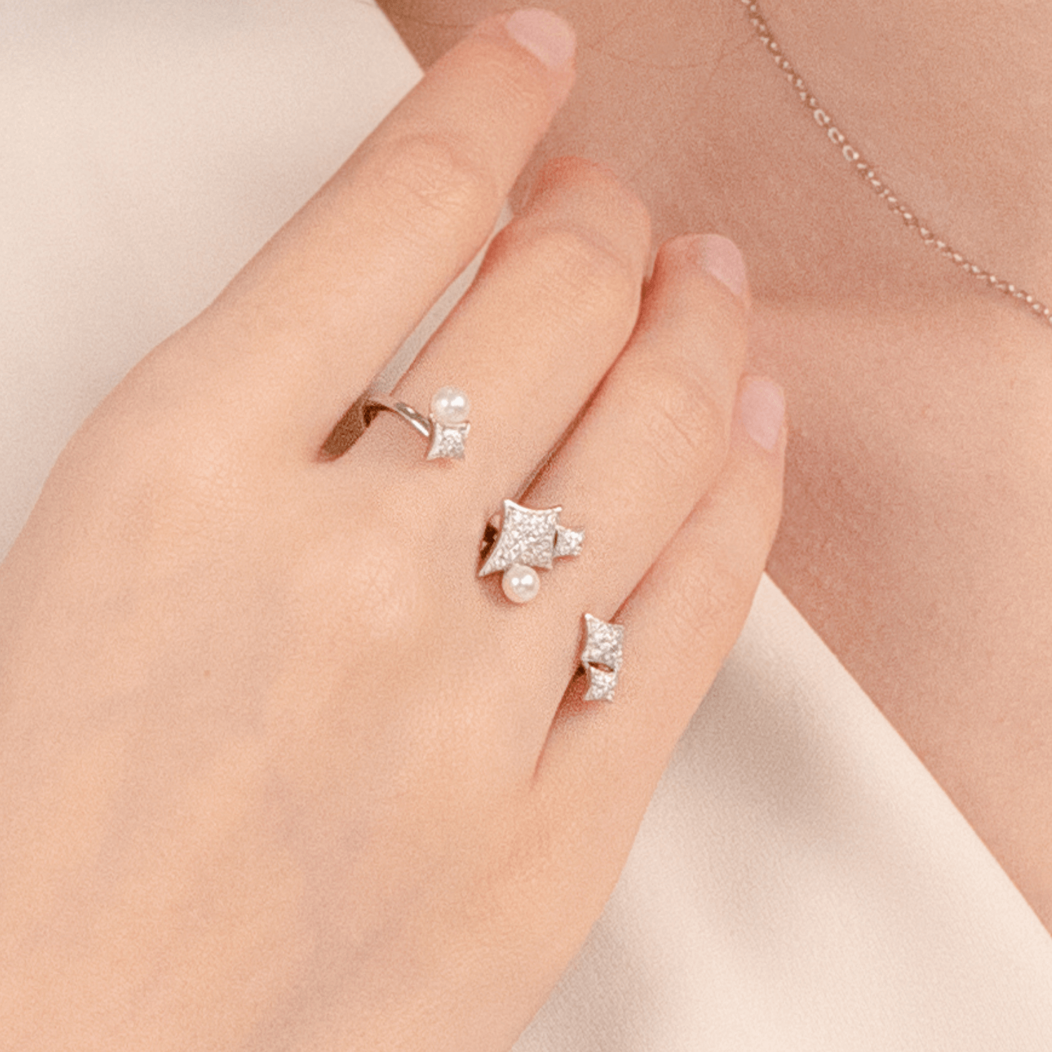 Stars Two Finger Ring