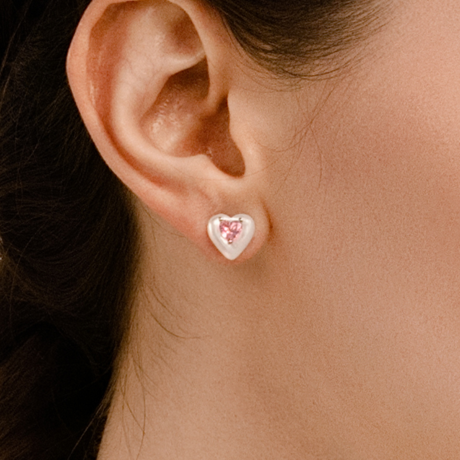 Peachy Spark Stud Earrings