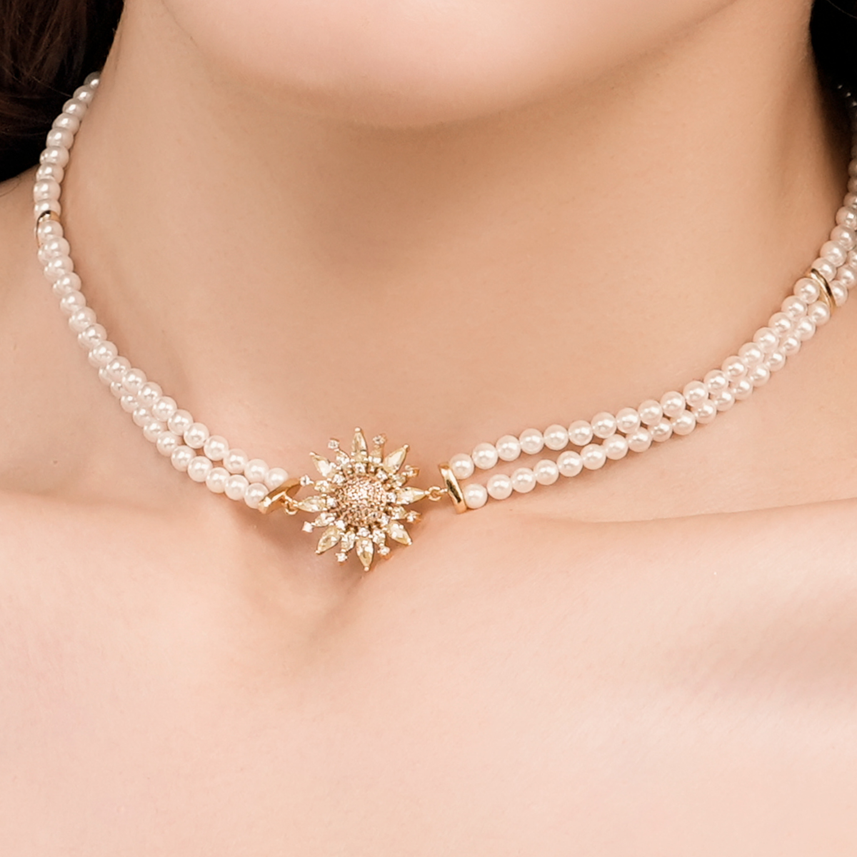 Sunflower Beaded Necklace (Single)