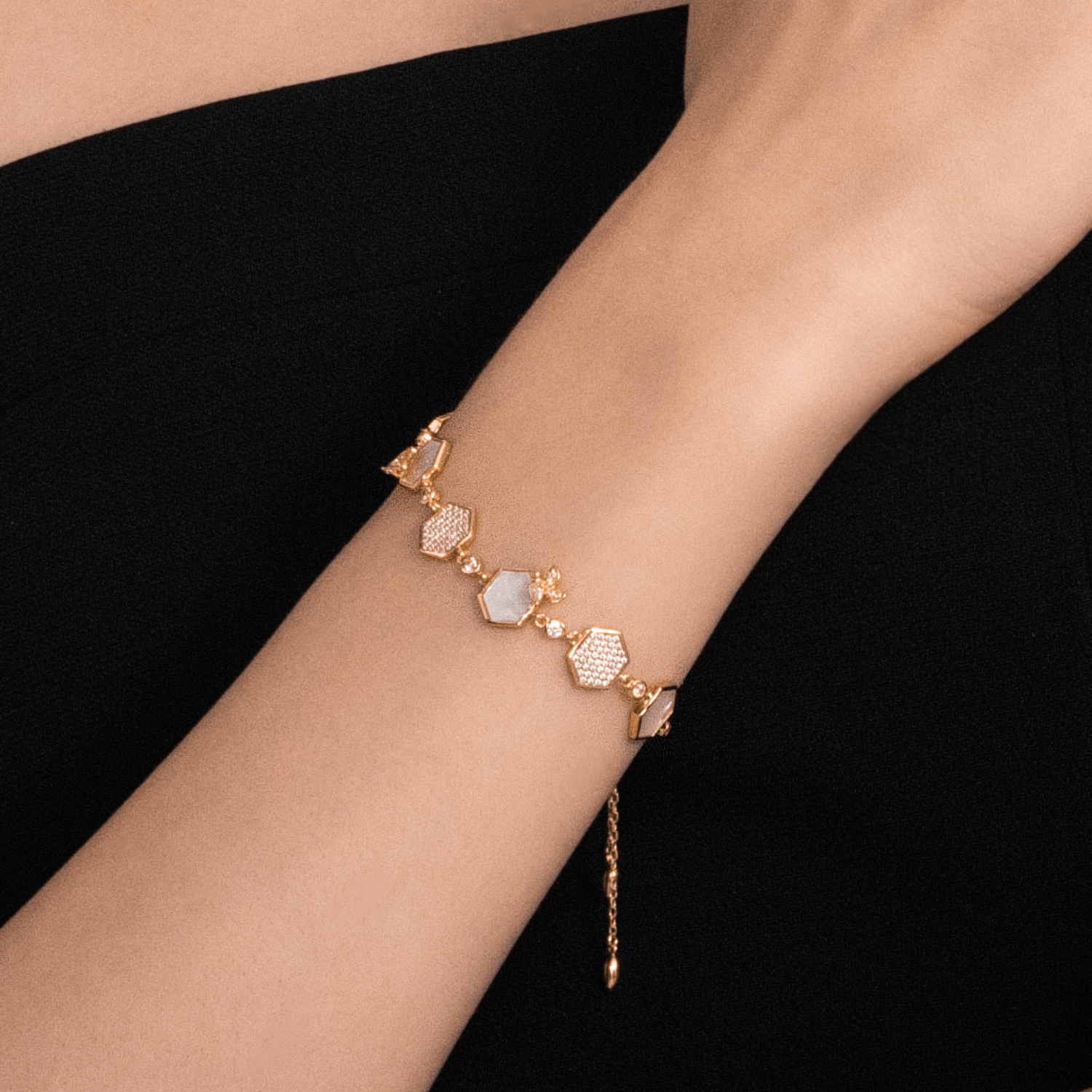 Honeycomb Pave Bracelet
