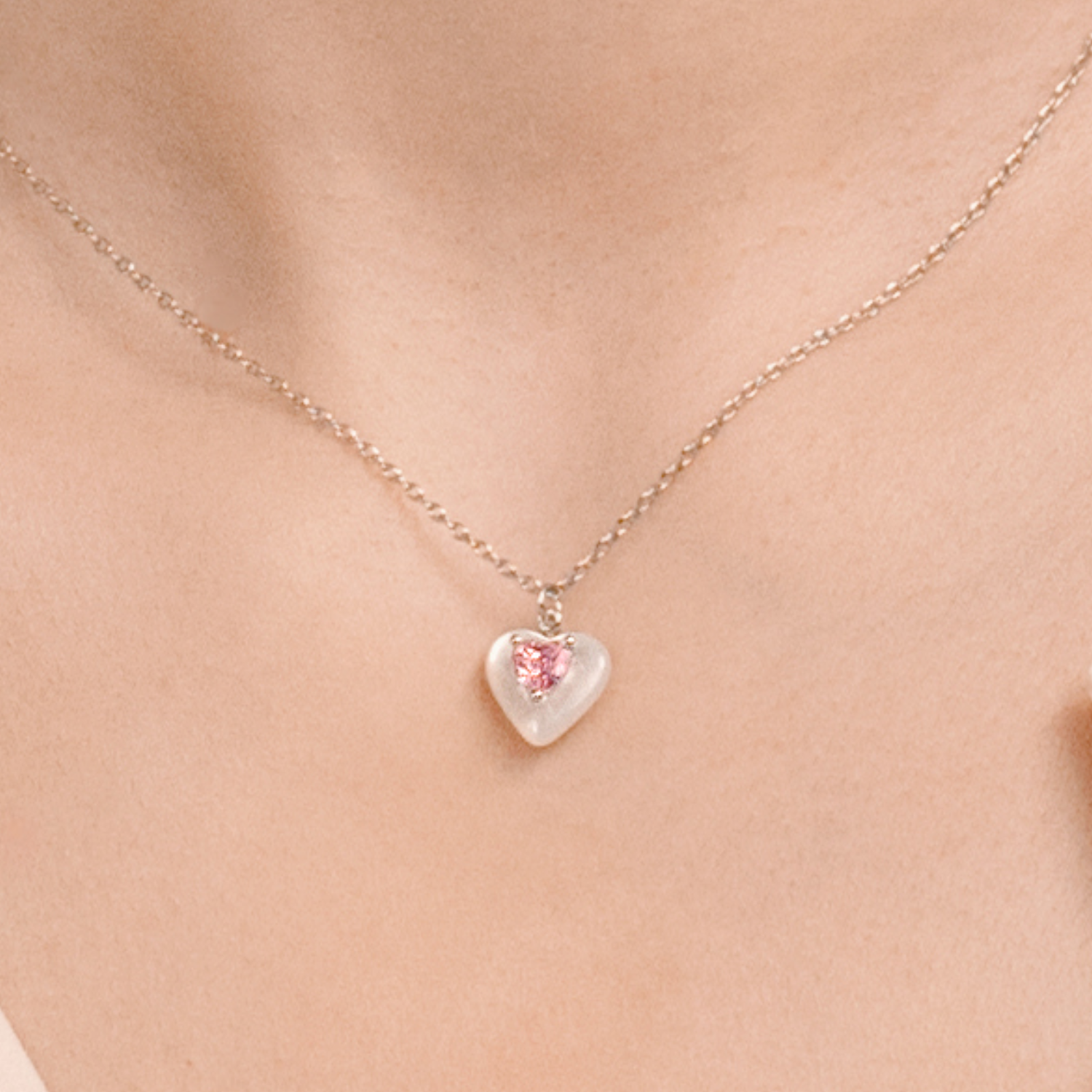 Peachy Spark Pendant Necklace