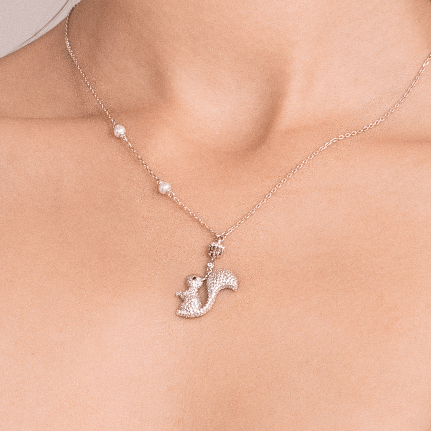Squirrel Pendant Necklace
