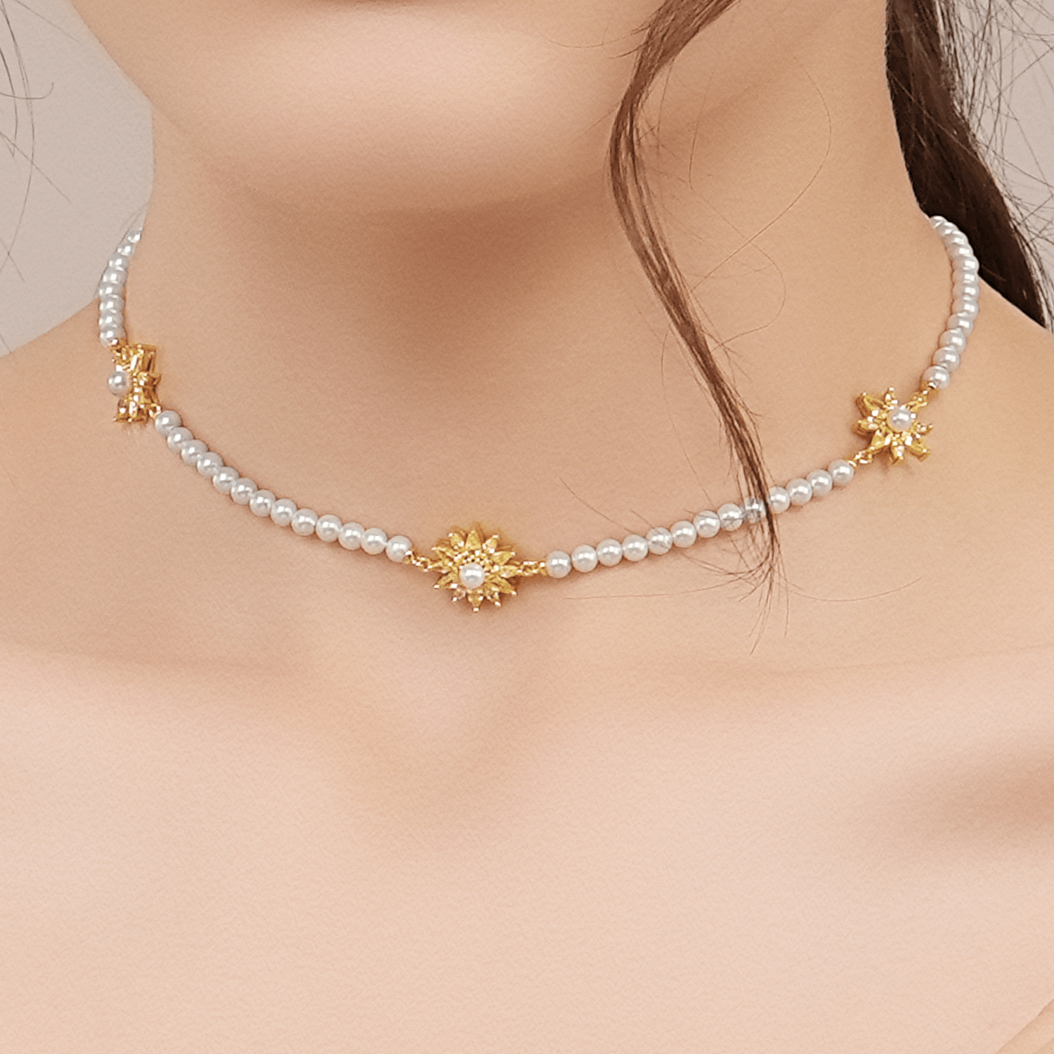 Sunflower on sale choker necklace