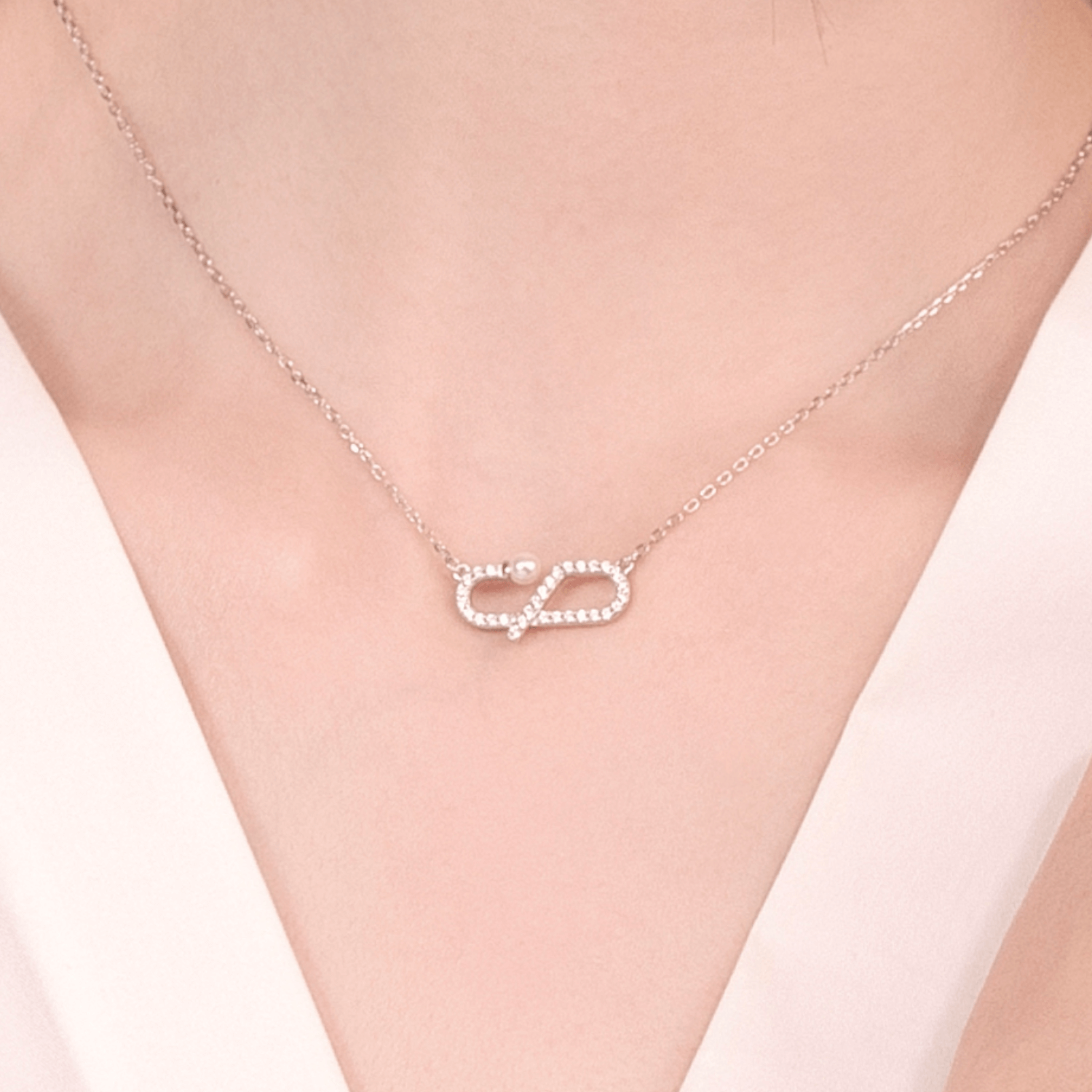 Paper Clip Pendant Necklace
