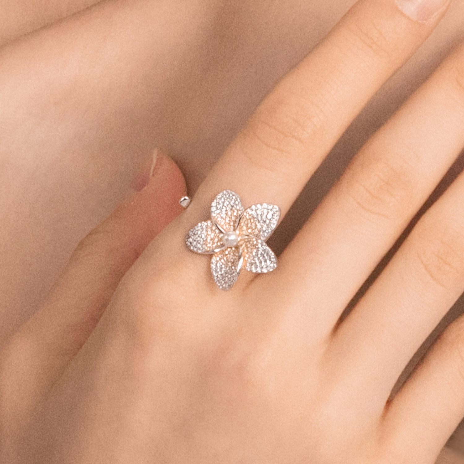 Frangipani Pave Ring