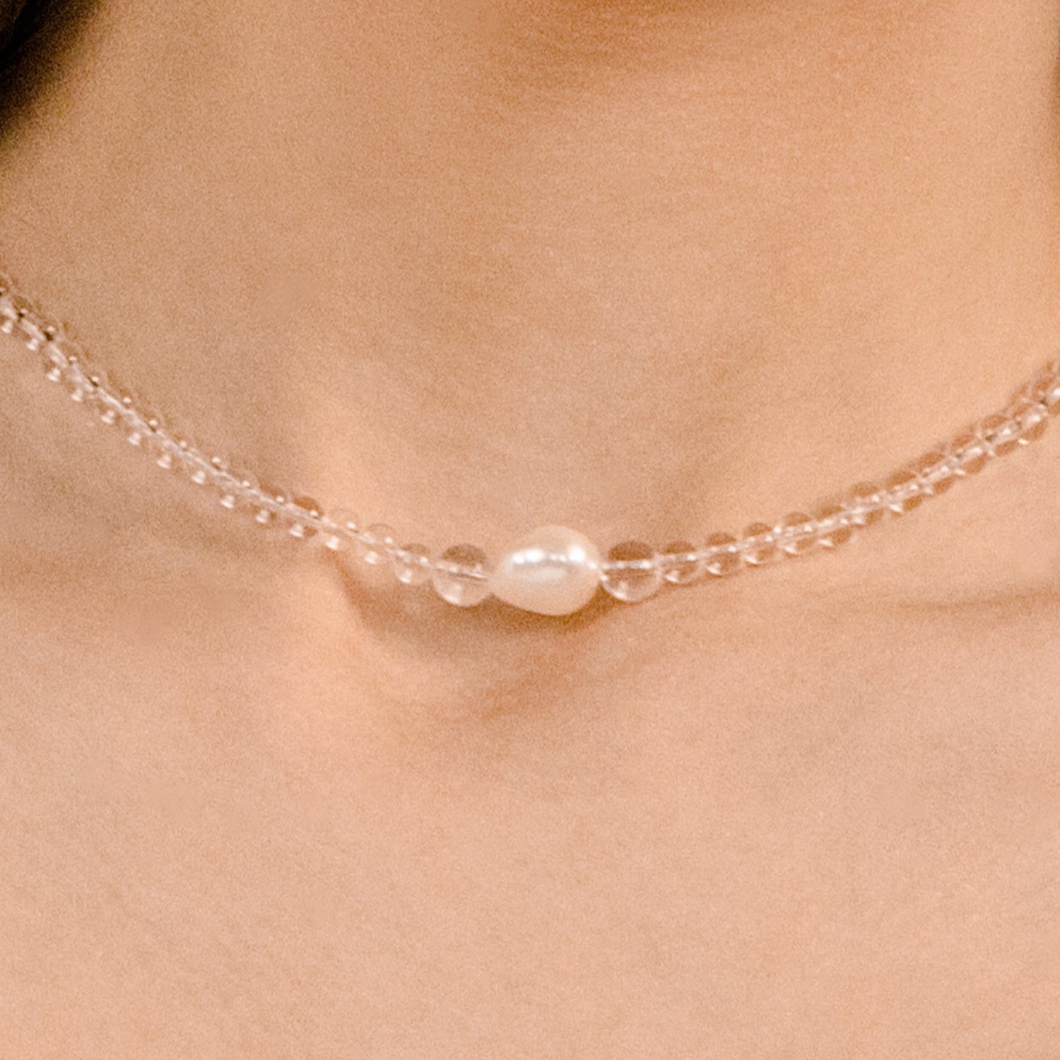 Ice-jade Purity Beaded Necklace