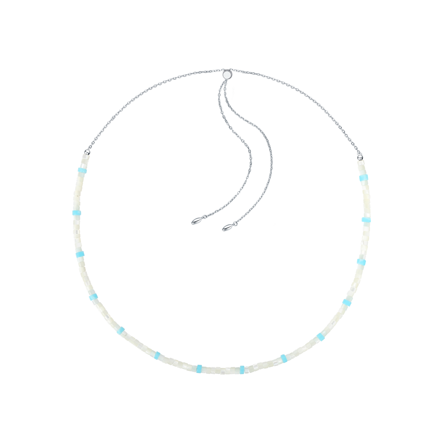 Moon Lake Beaded Necklace (Spaced)