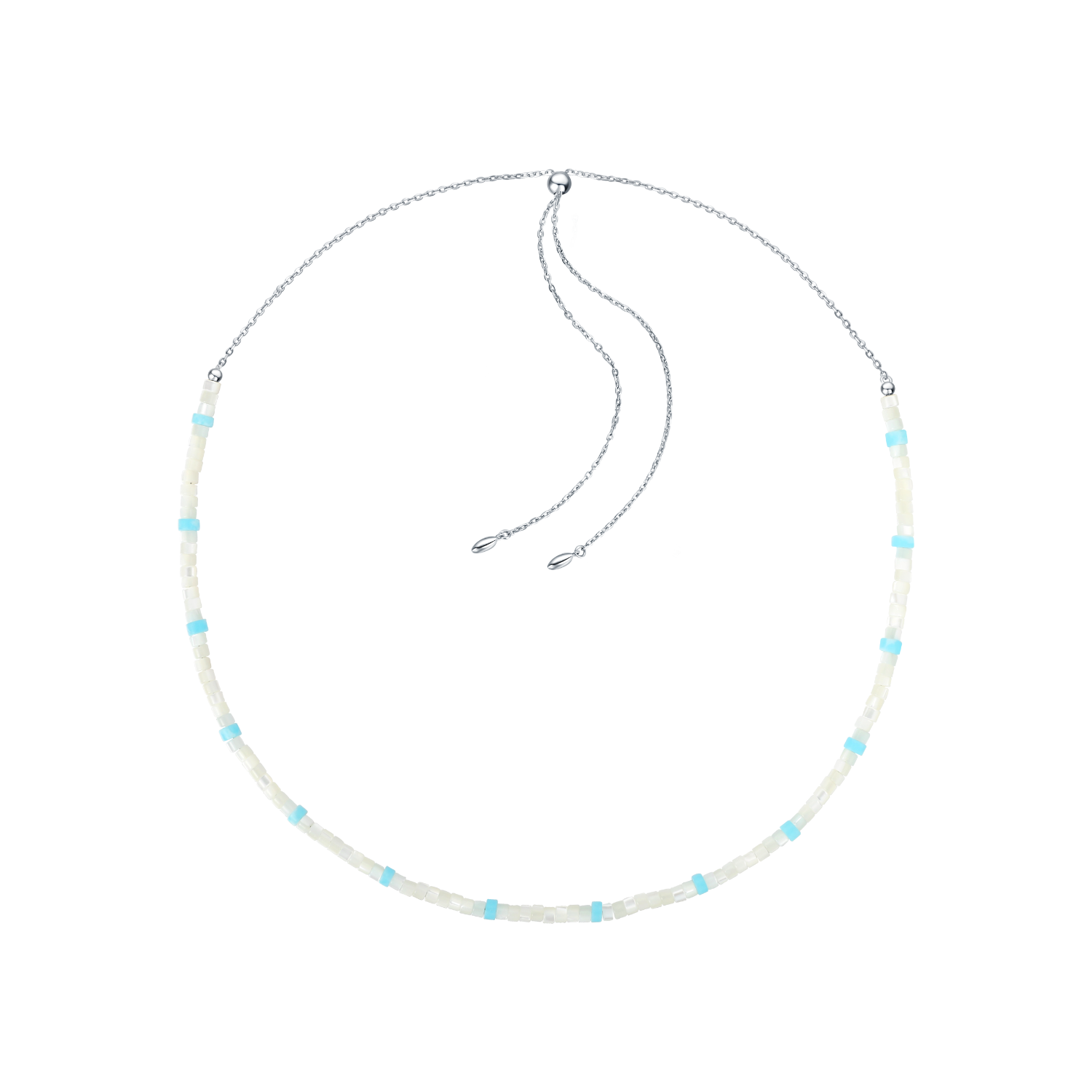 Moon Lake Beaded Necklace (Spaced)