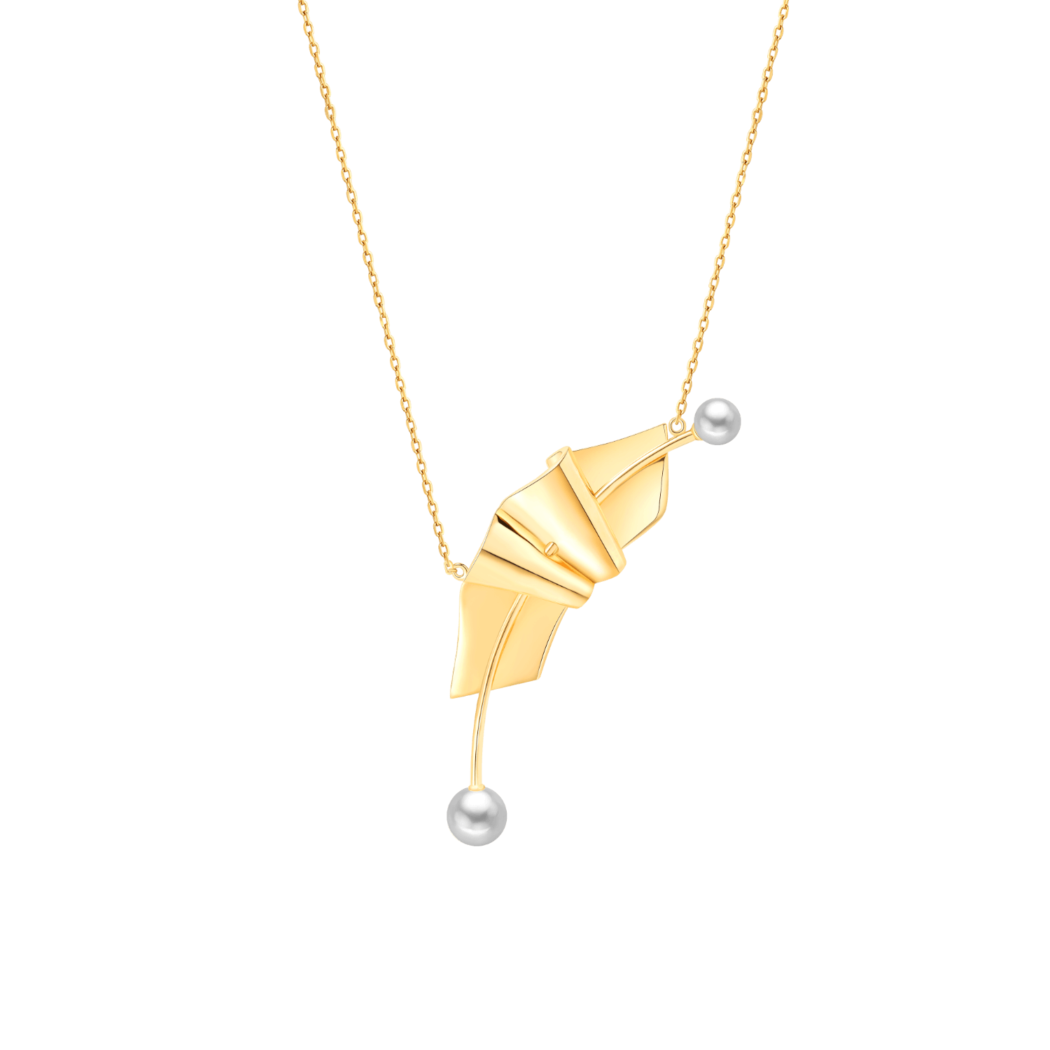 Folding Paper Pendant Necklace