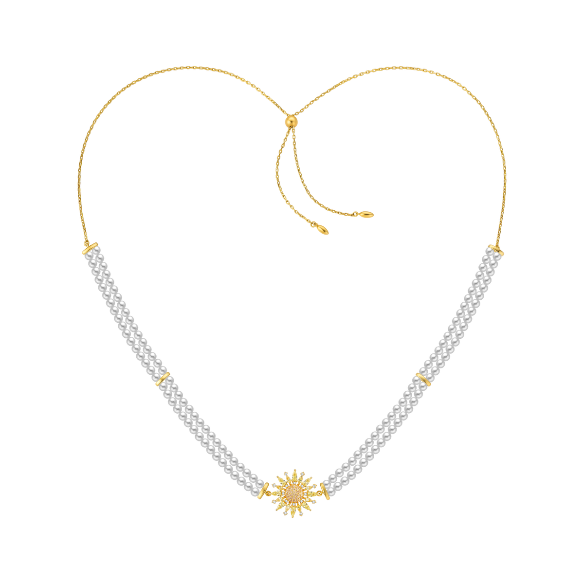 Sunflower Beaded Necklace (Single)