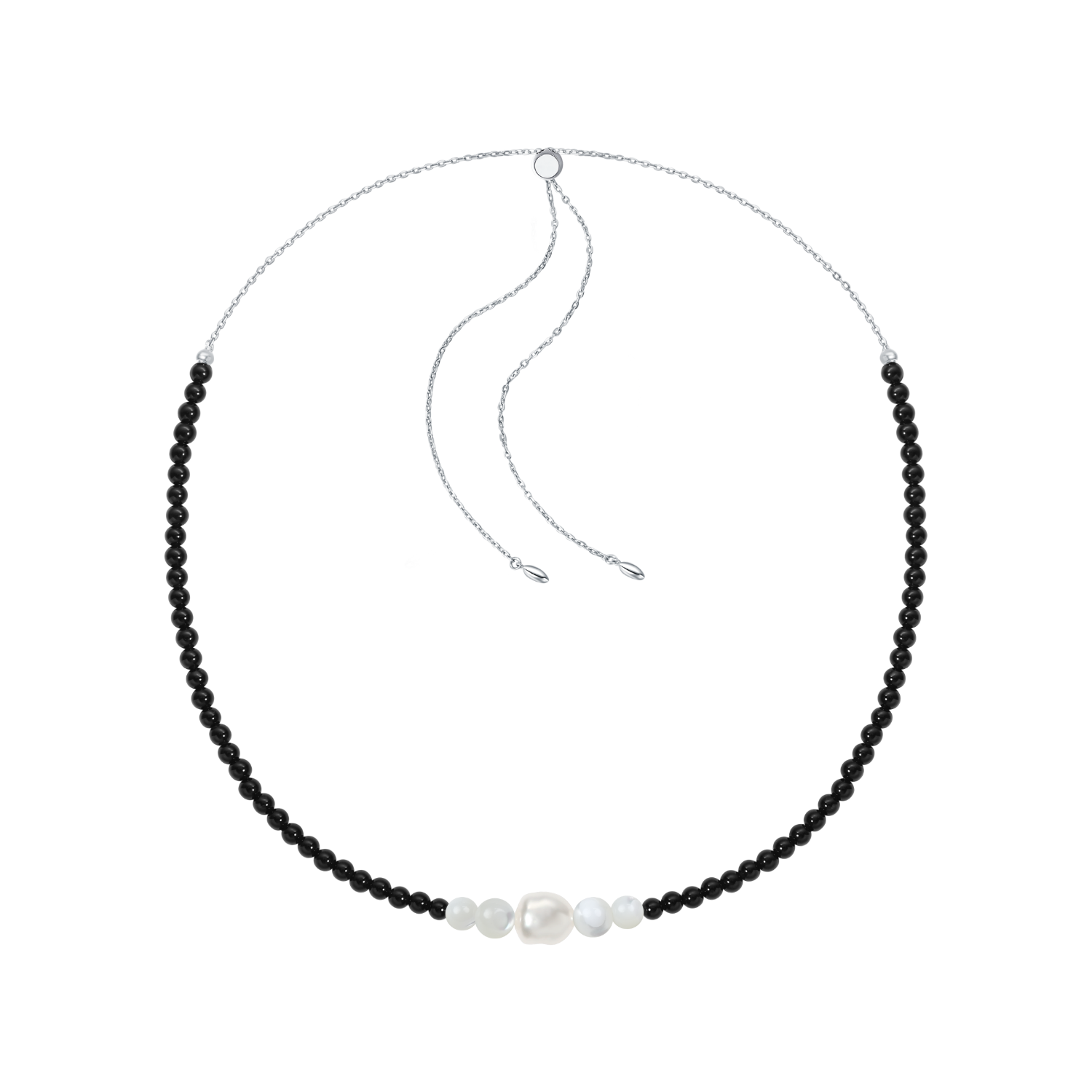 Ink Cloud Beaded Necklace (Gradual)