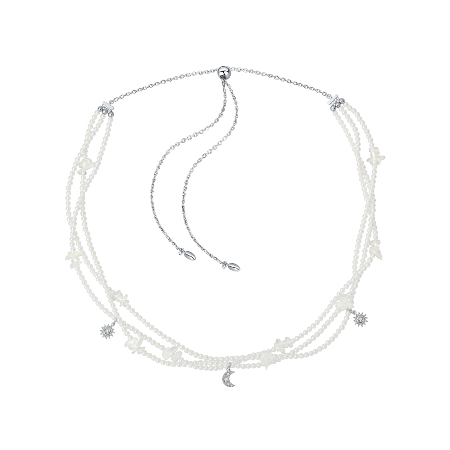 Moon Beaded Necklace  (Soluna)