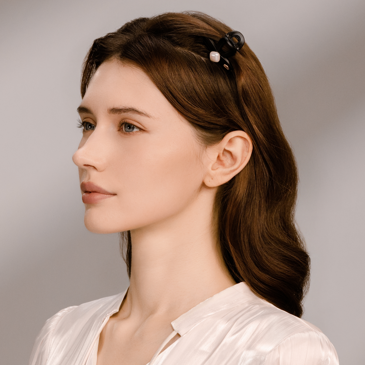 豆豆珍珠小号抓夹（领结方形珠）