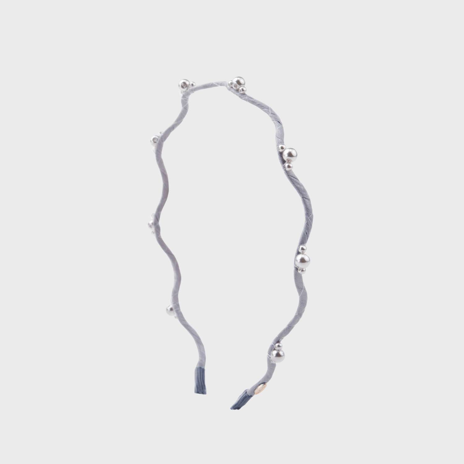 Dotted Pearl Extra Thin Headband (Waved & 3 Beads)