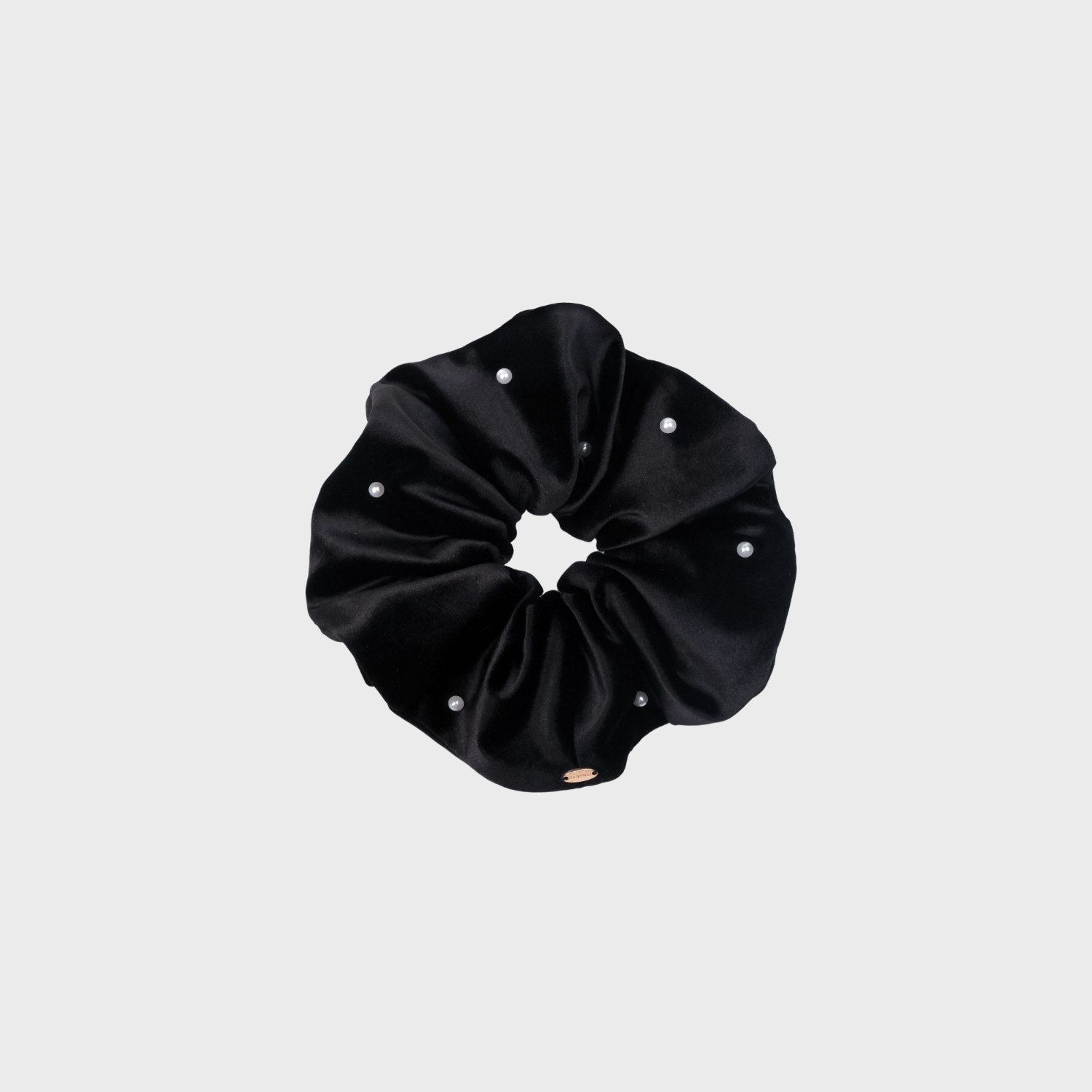 Velvet Pearl Extra Large Scrunchie (Simple & Scattered Beads)