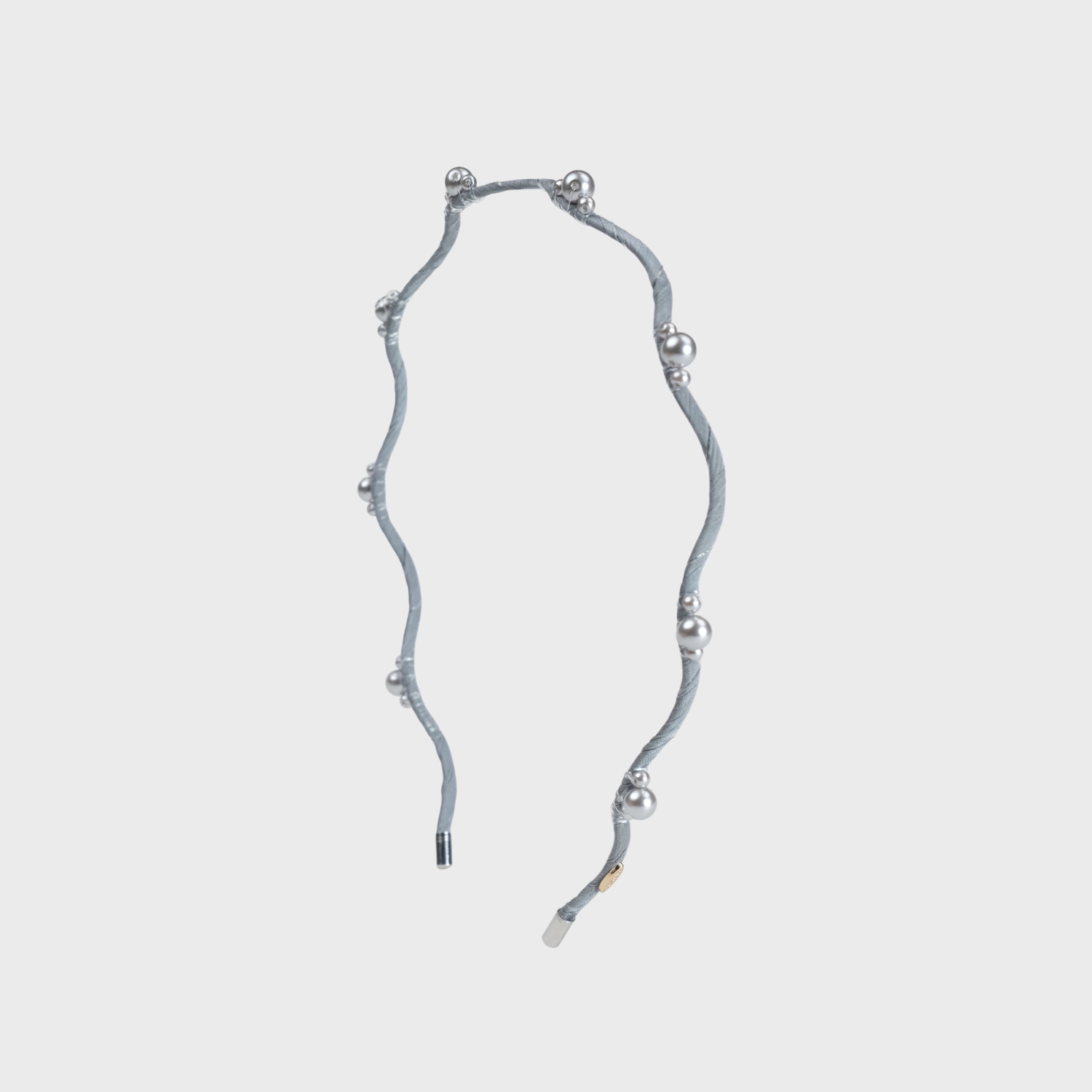 Dot Pearl Extra Thin Headband (Waved & 3 Beads)