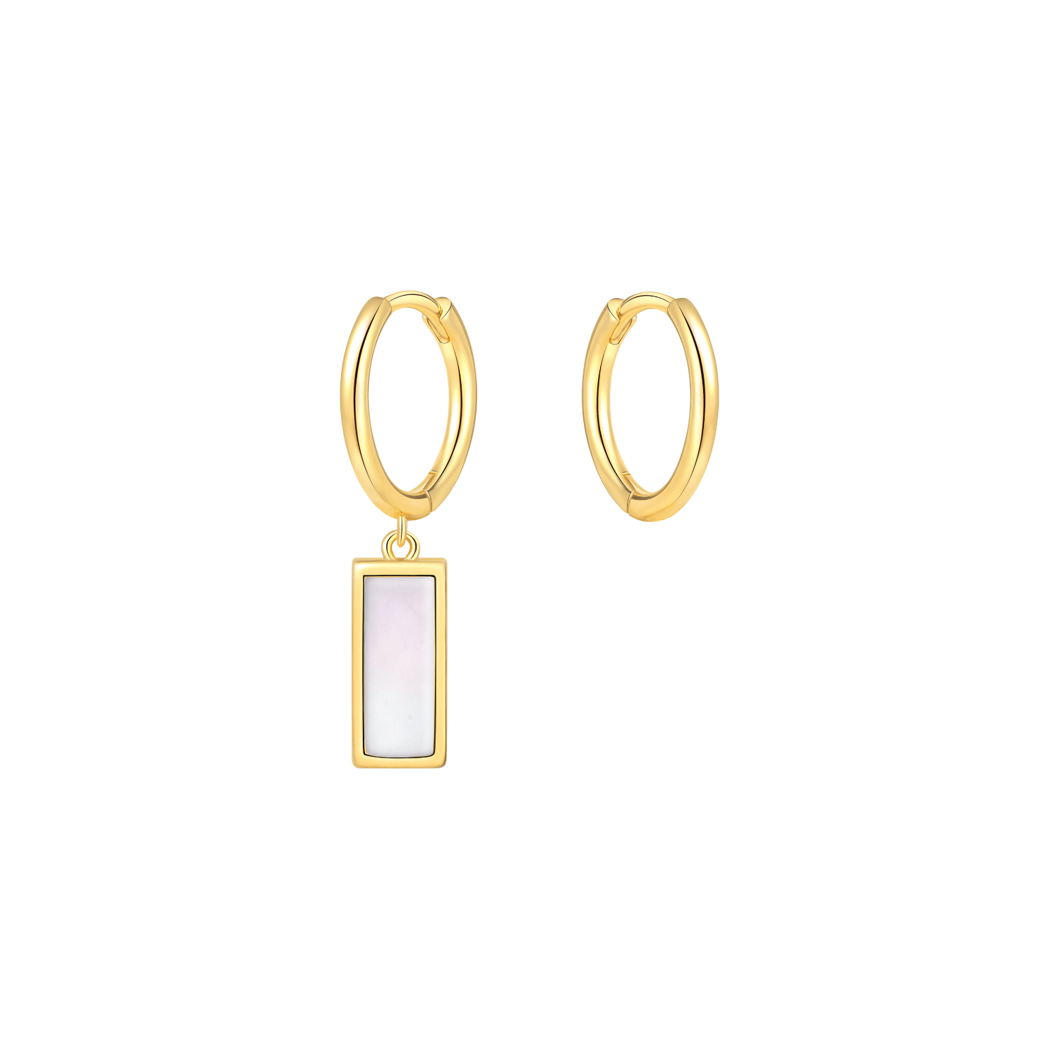 Little Golden Beans Asymmetric Earrings