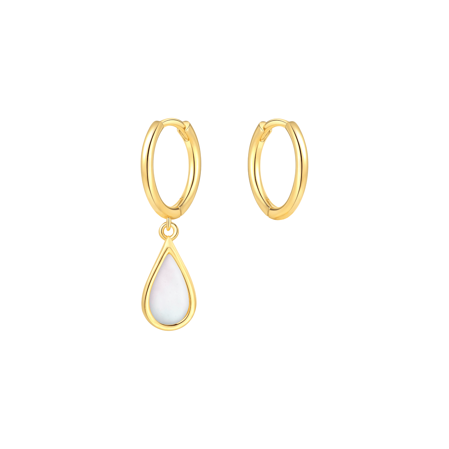 Little Golden Beans Asymmetric Earrings