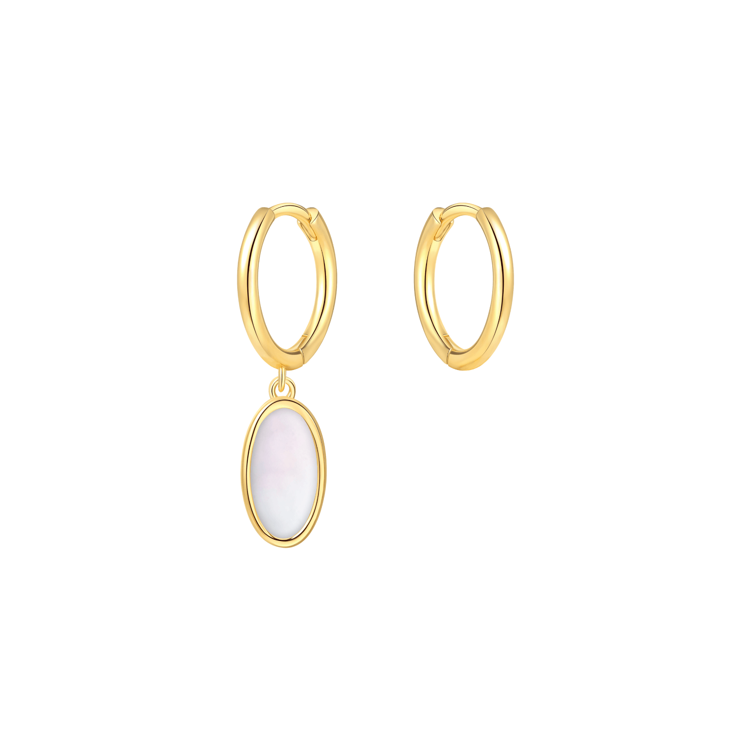 Little Golden Beans Asymmetric Earrings